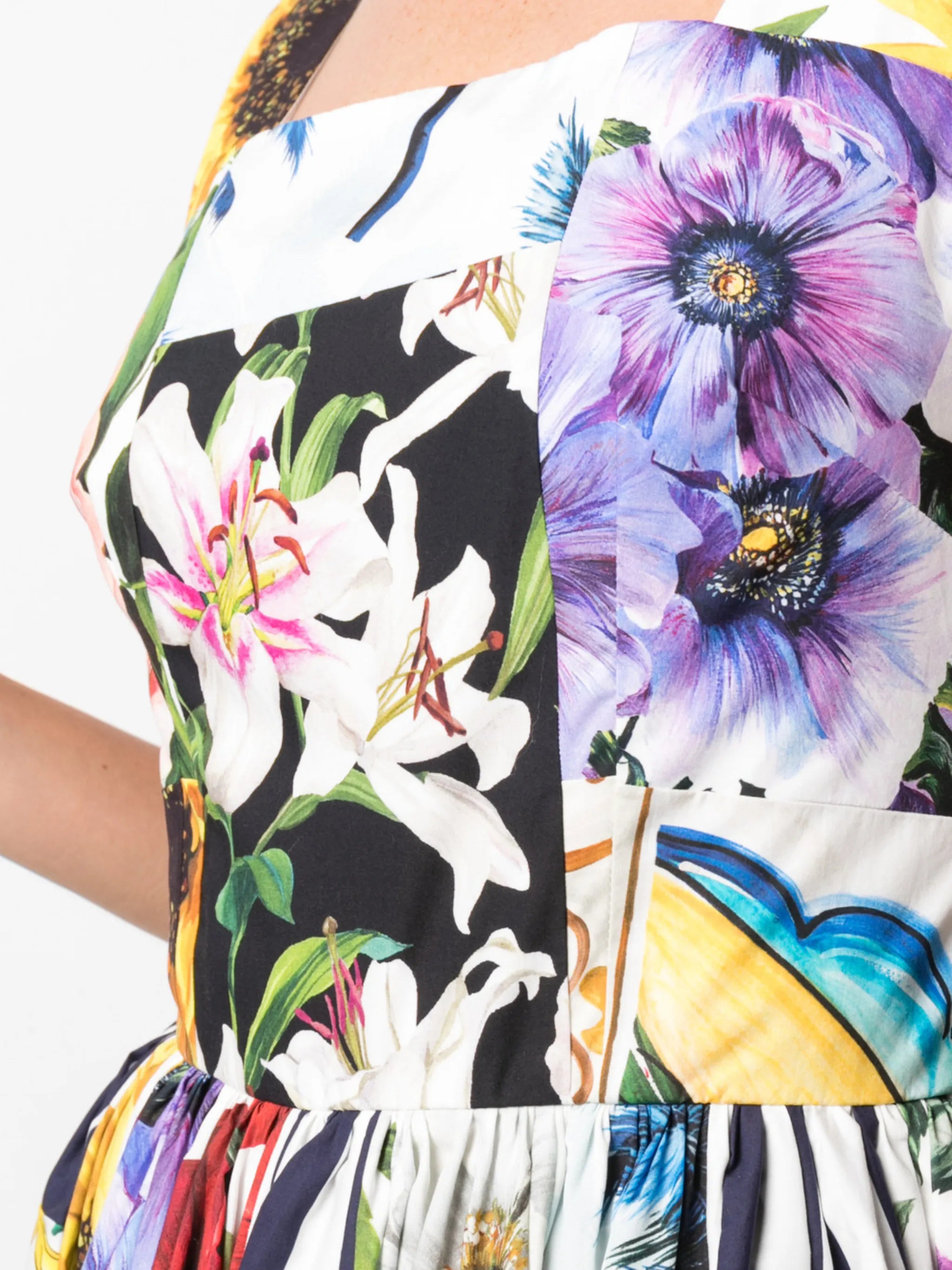 floral patchwork print dress