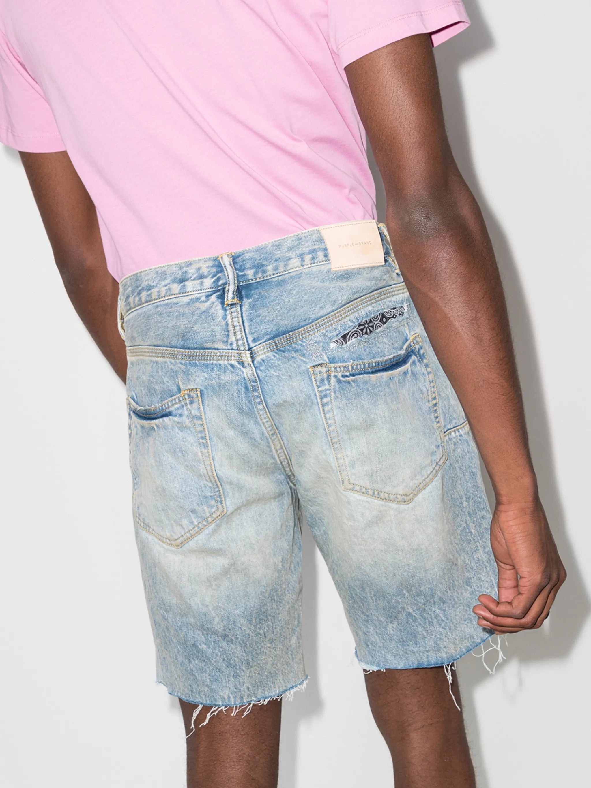 distressed denim shorts