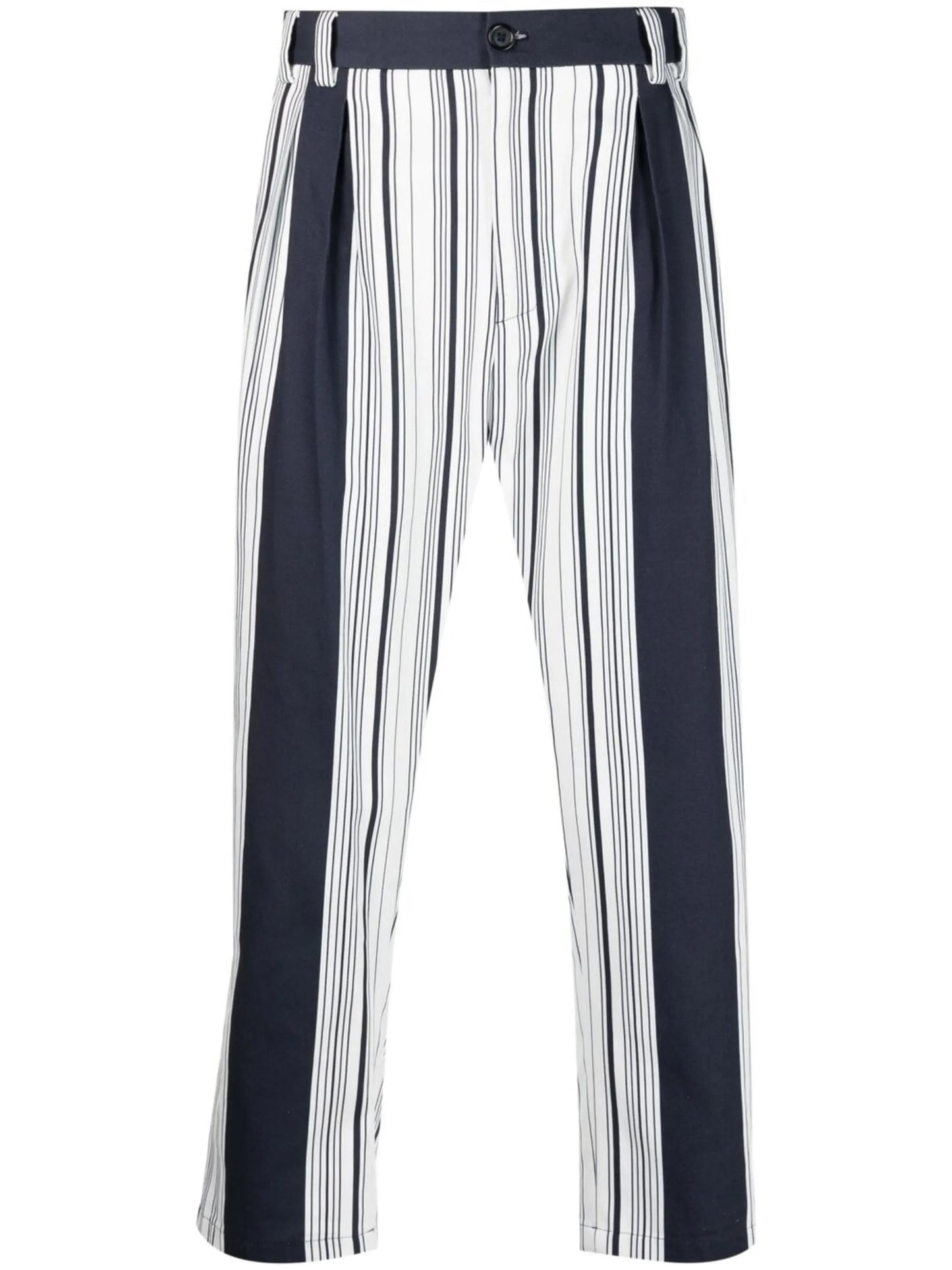 striped straight-leg trousers