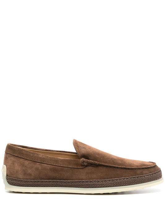 espadrille-detail loafers