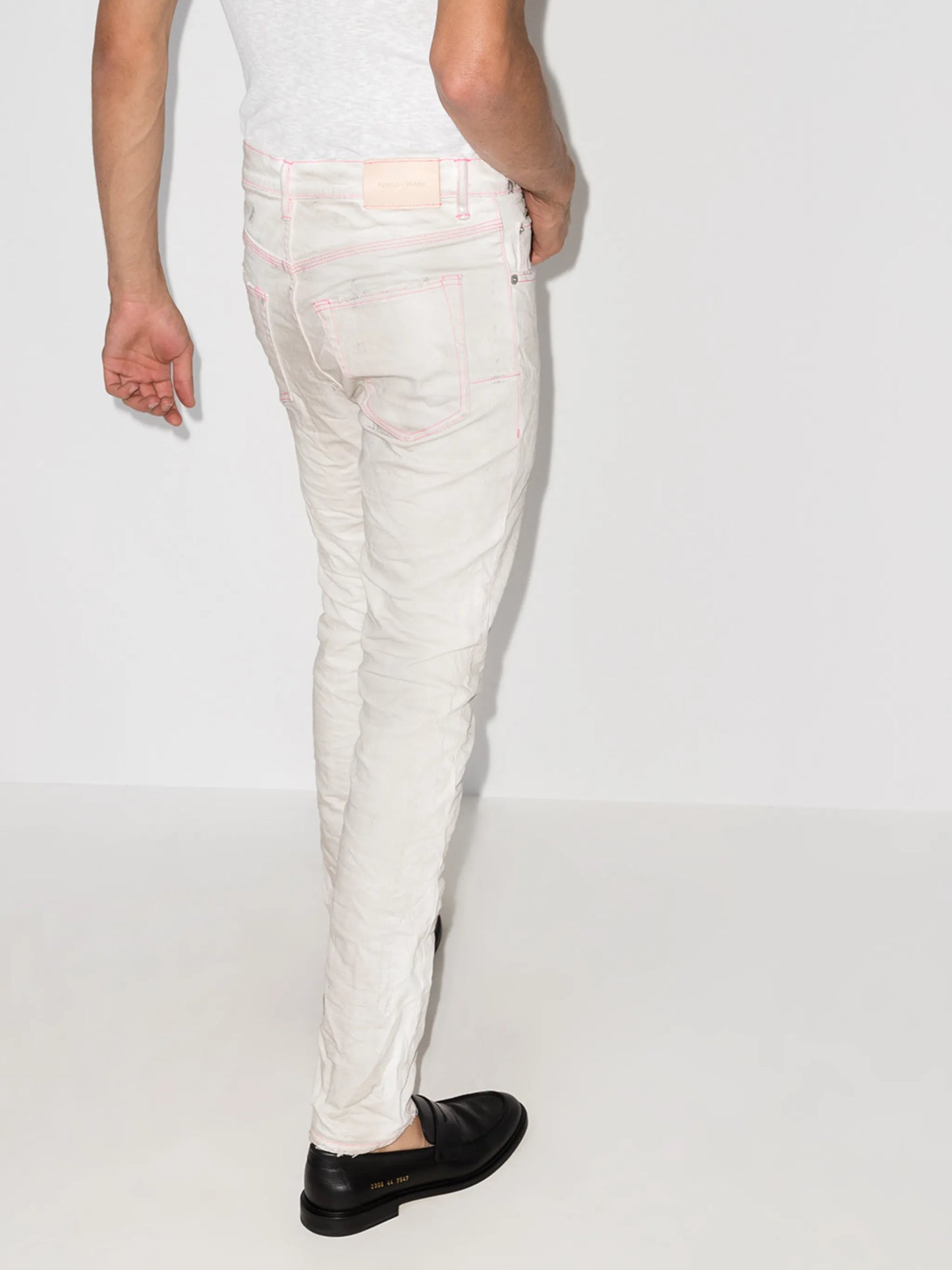 neon-stitch skinny jeans