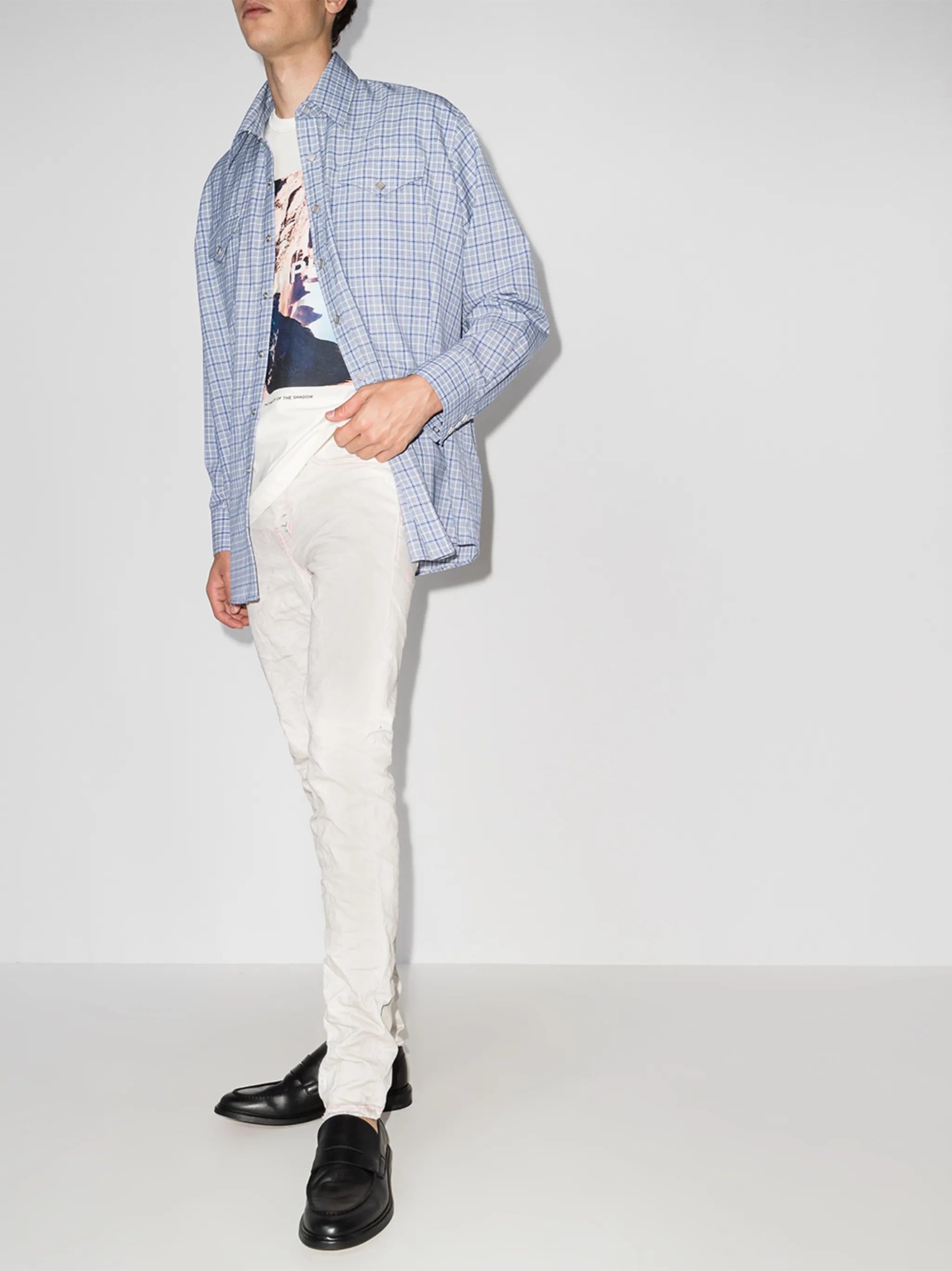 neon-stitch skinny jeans