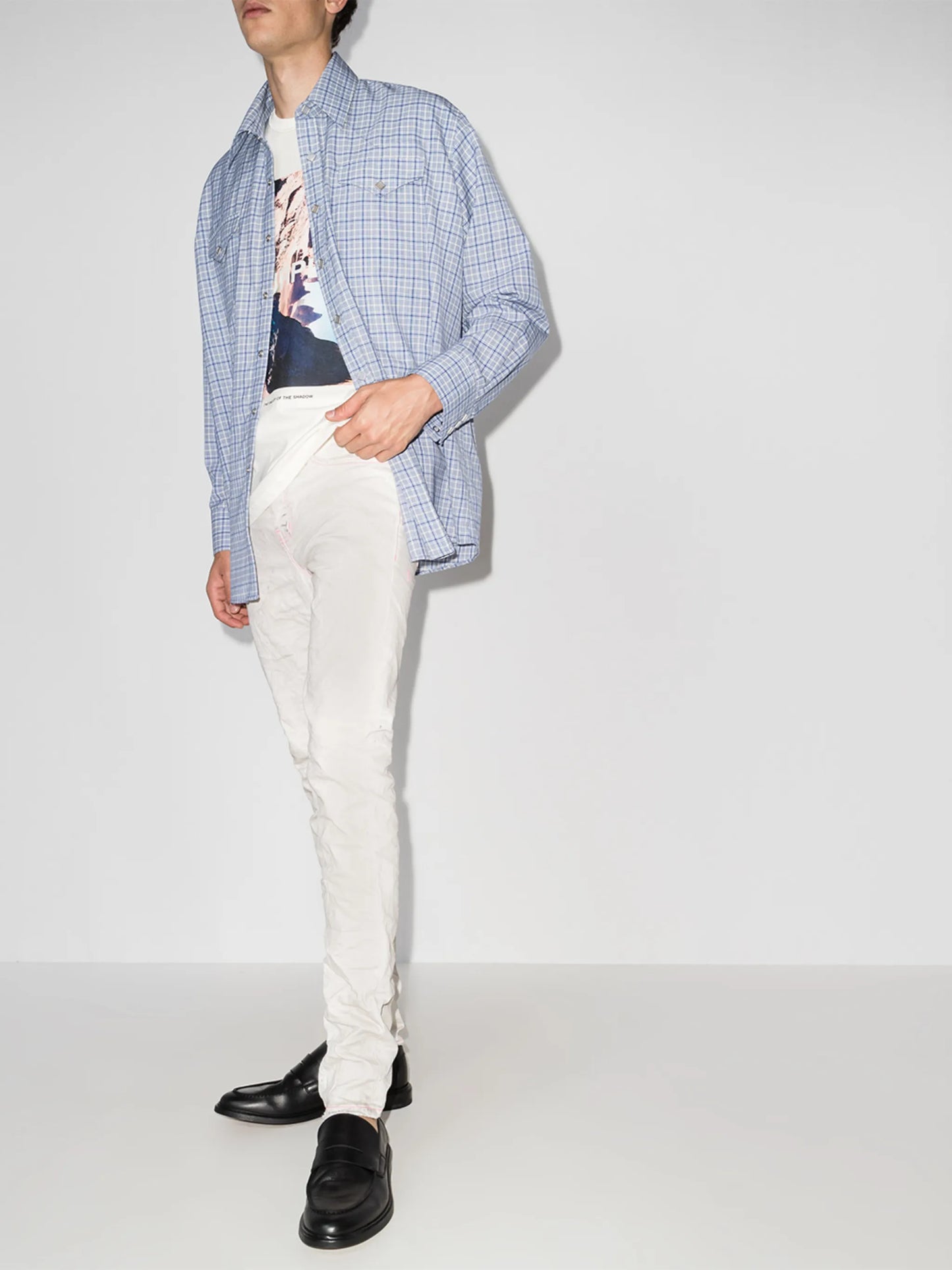 neon-stitch skinny jeans