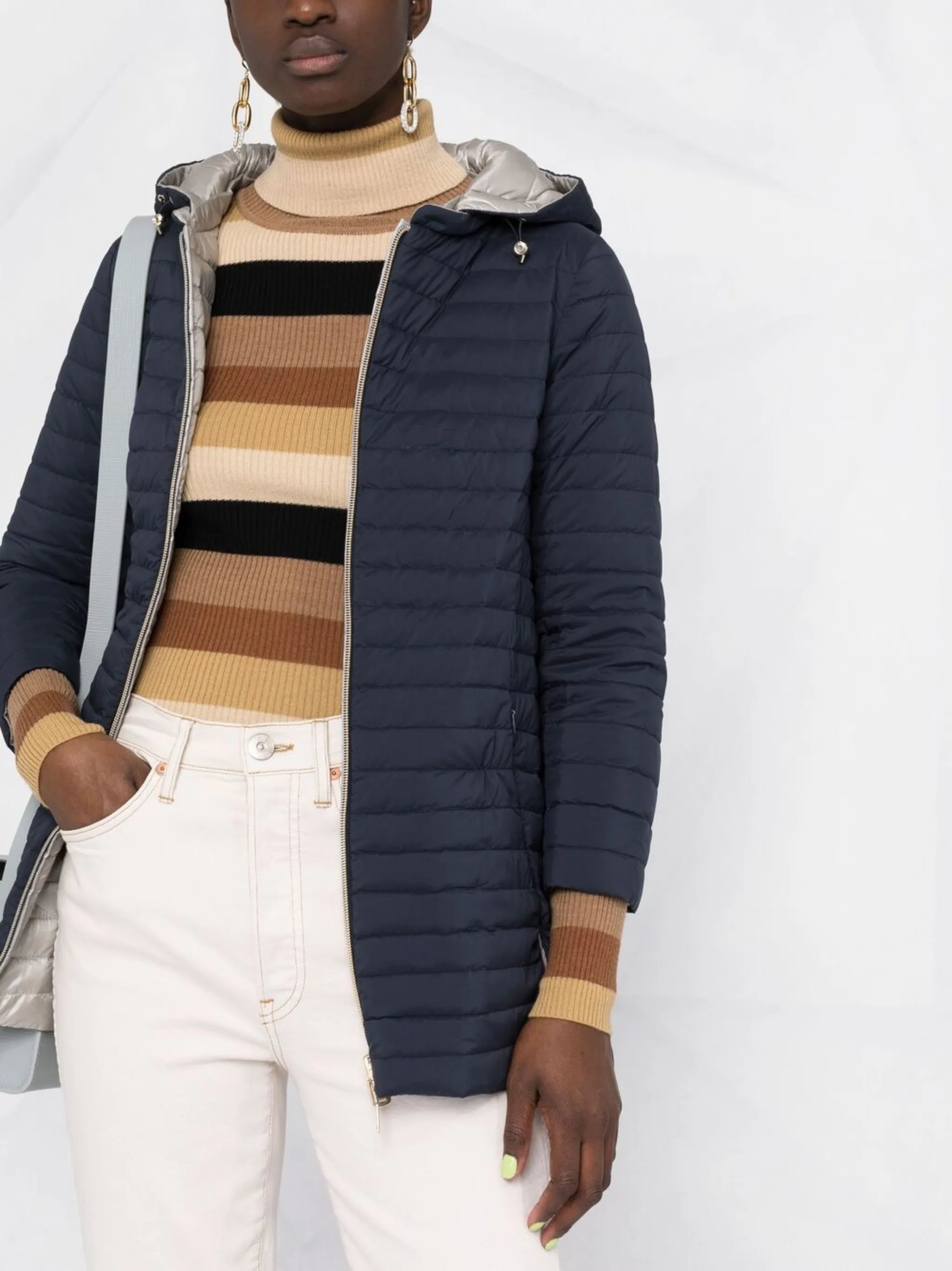 reversible quilted zipped jacket