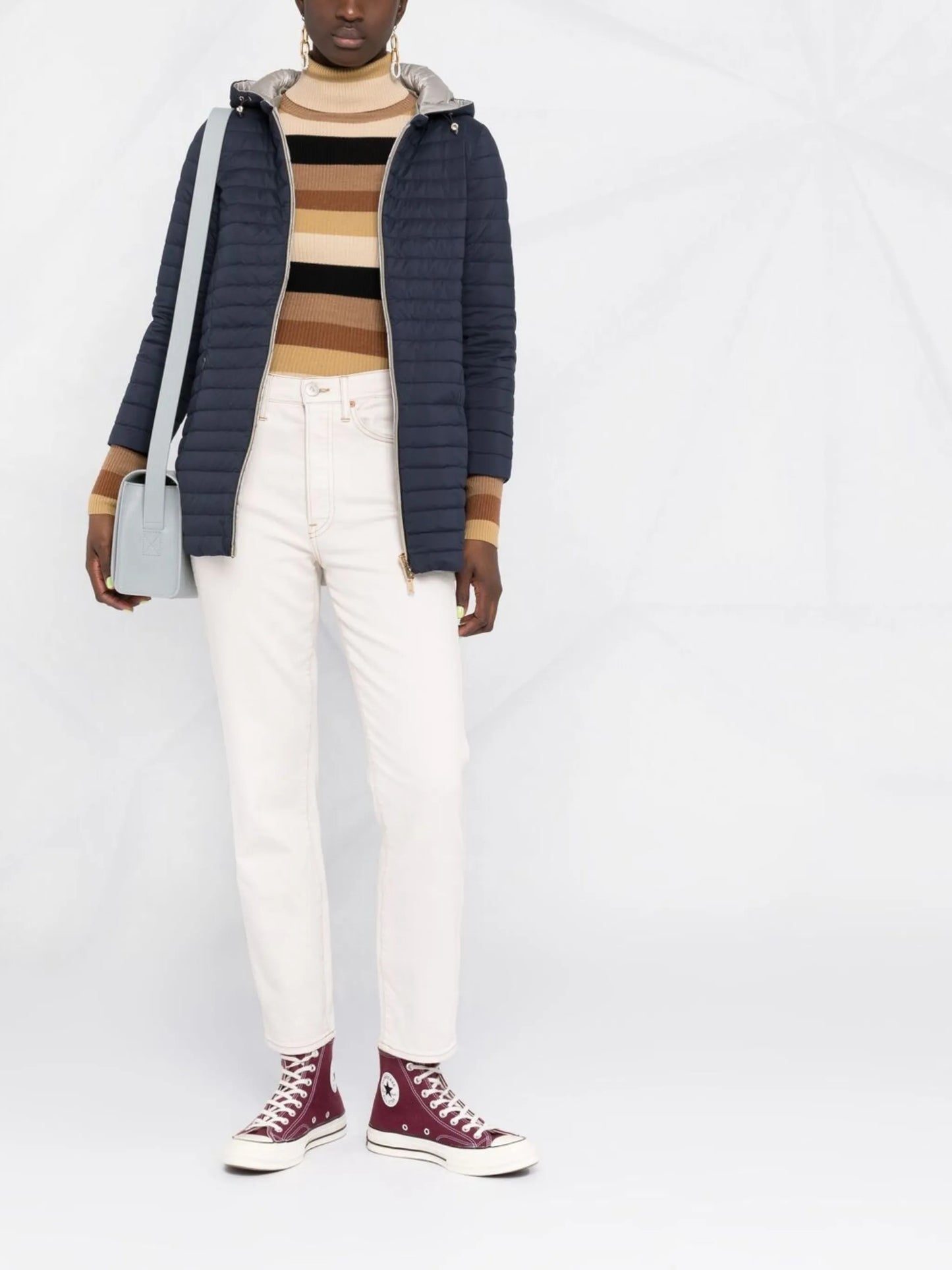 reversible quilted zipped jacket