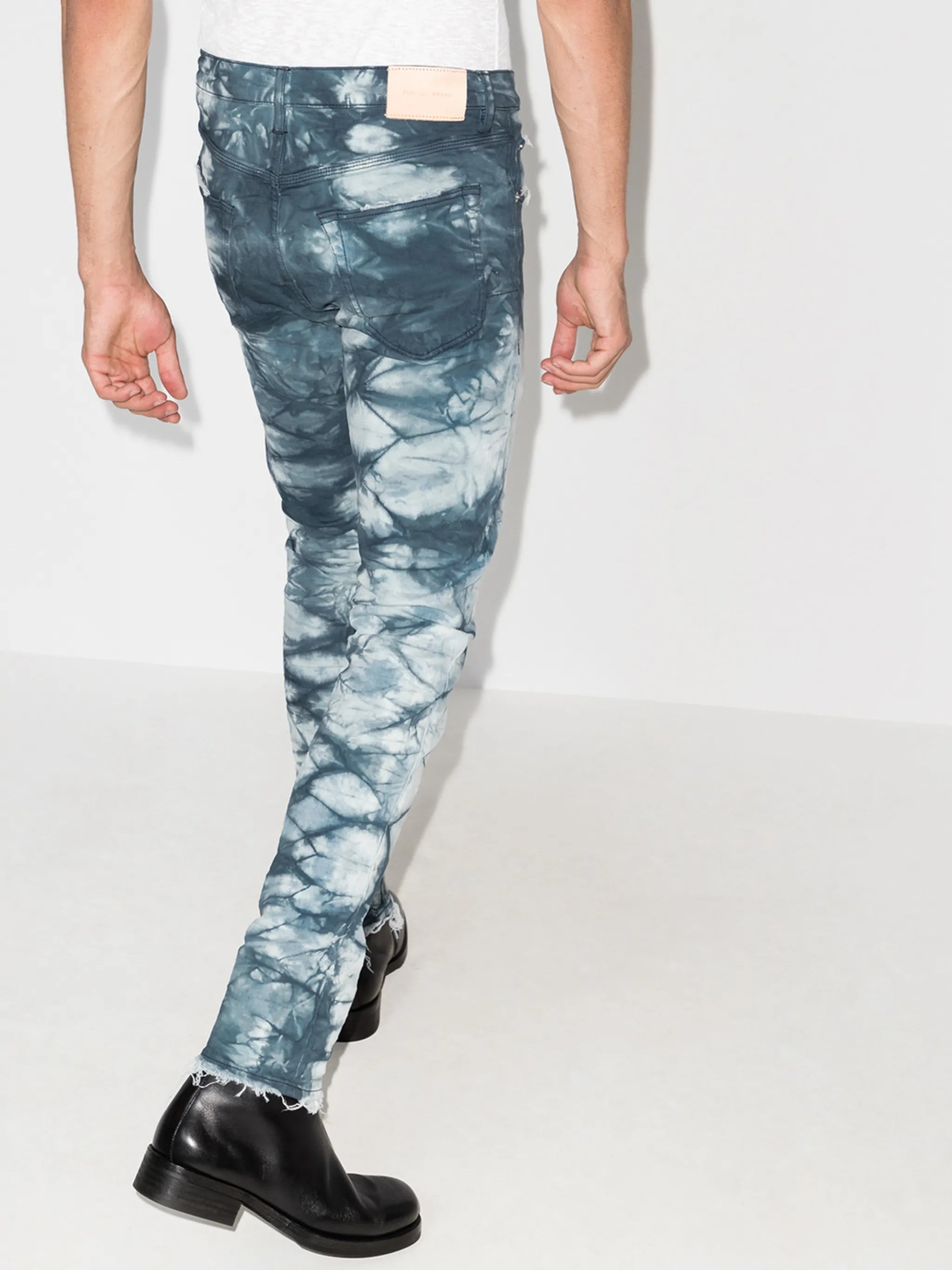 P001 dyed slim-fit jeans