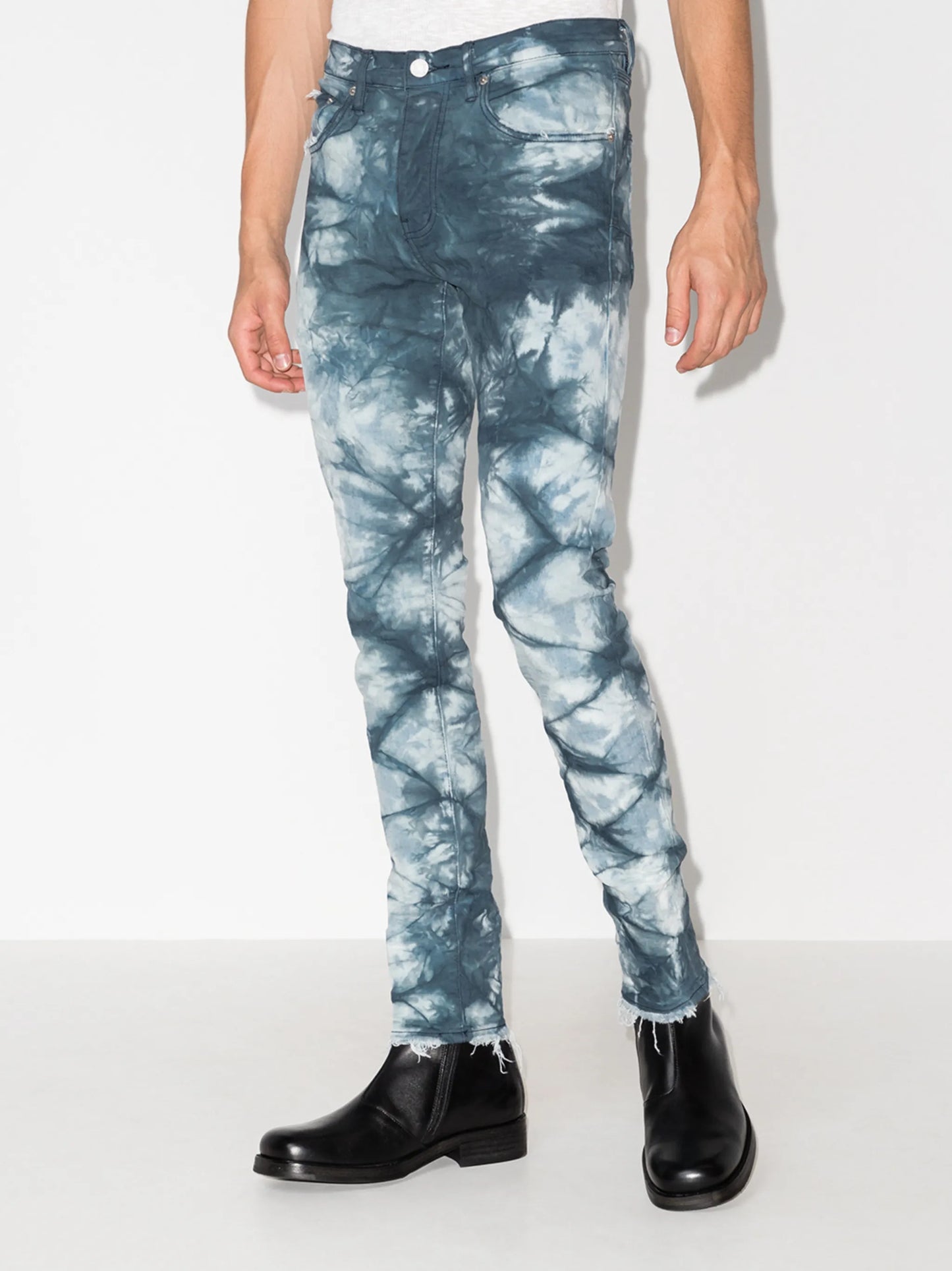 P001 dyed slim-fit jeans