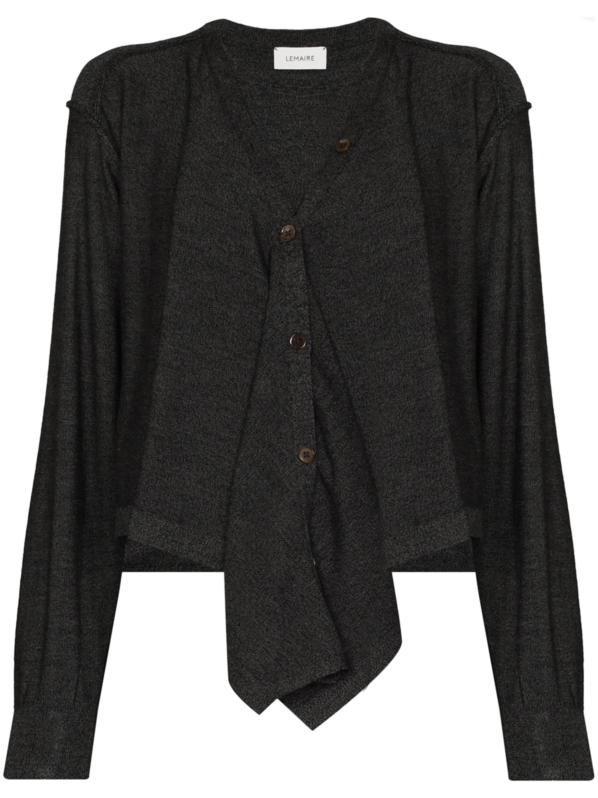 draped V-neck cardigan