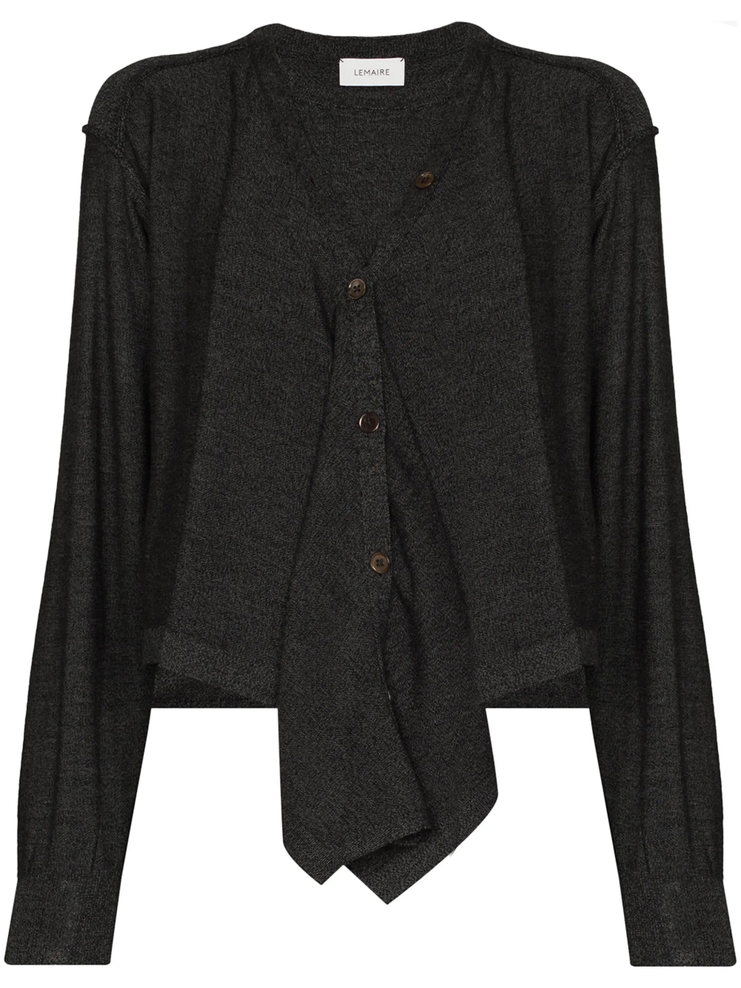 draped V-neck cardigan