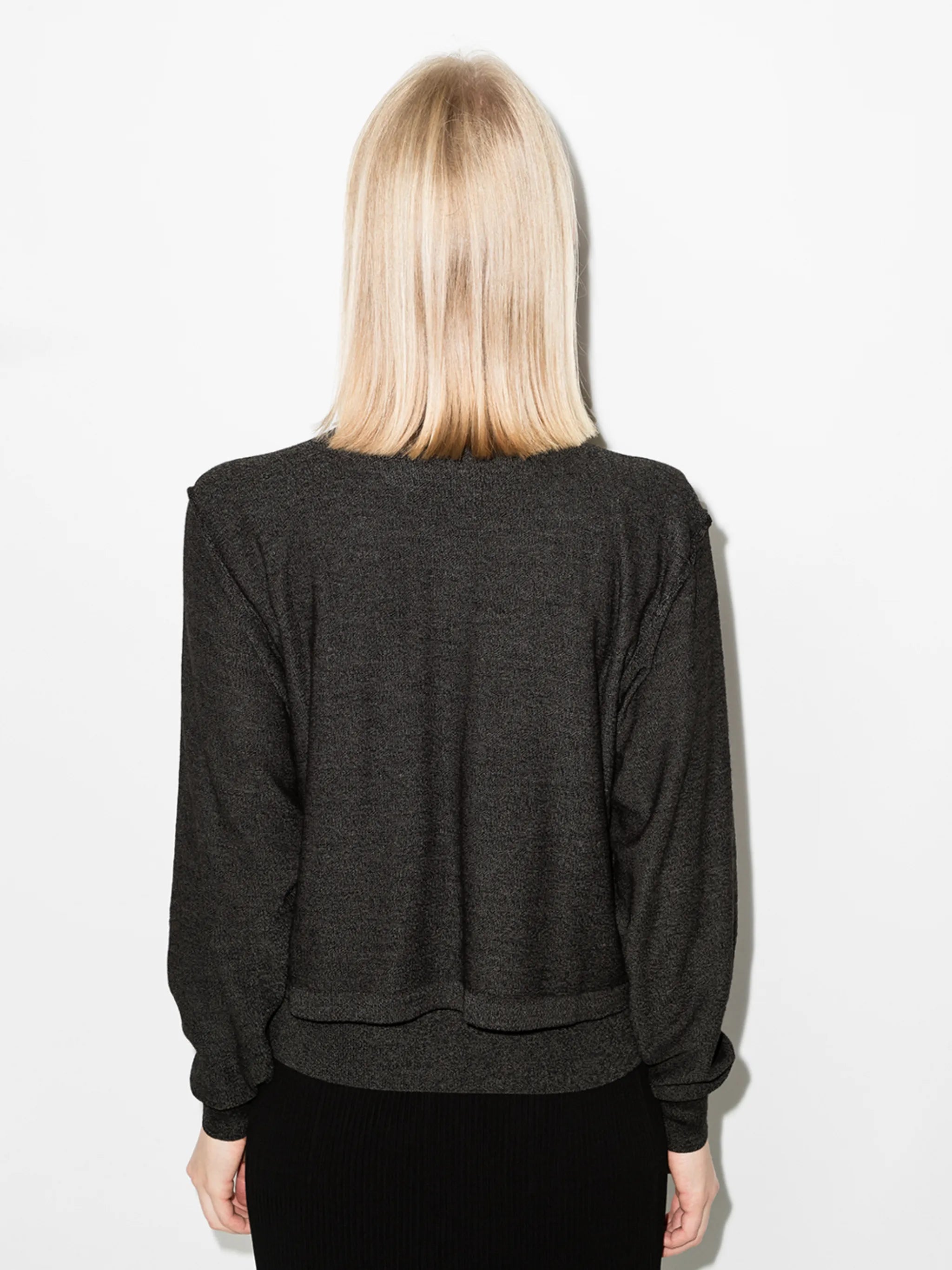 draped V-neck cardigan