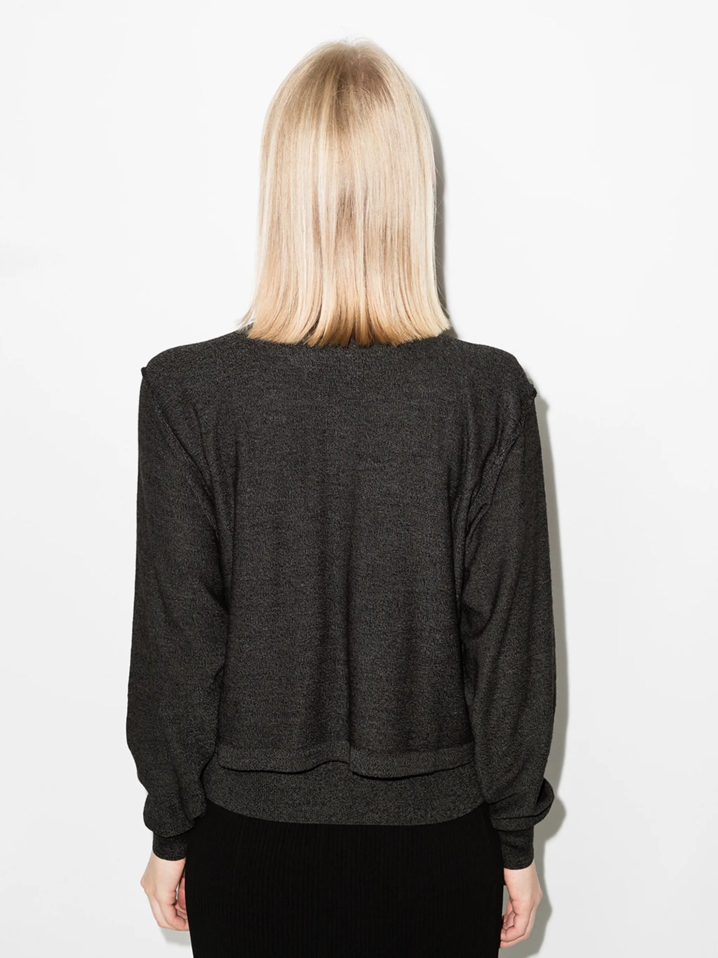 draped V-neck cardigan