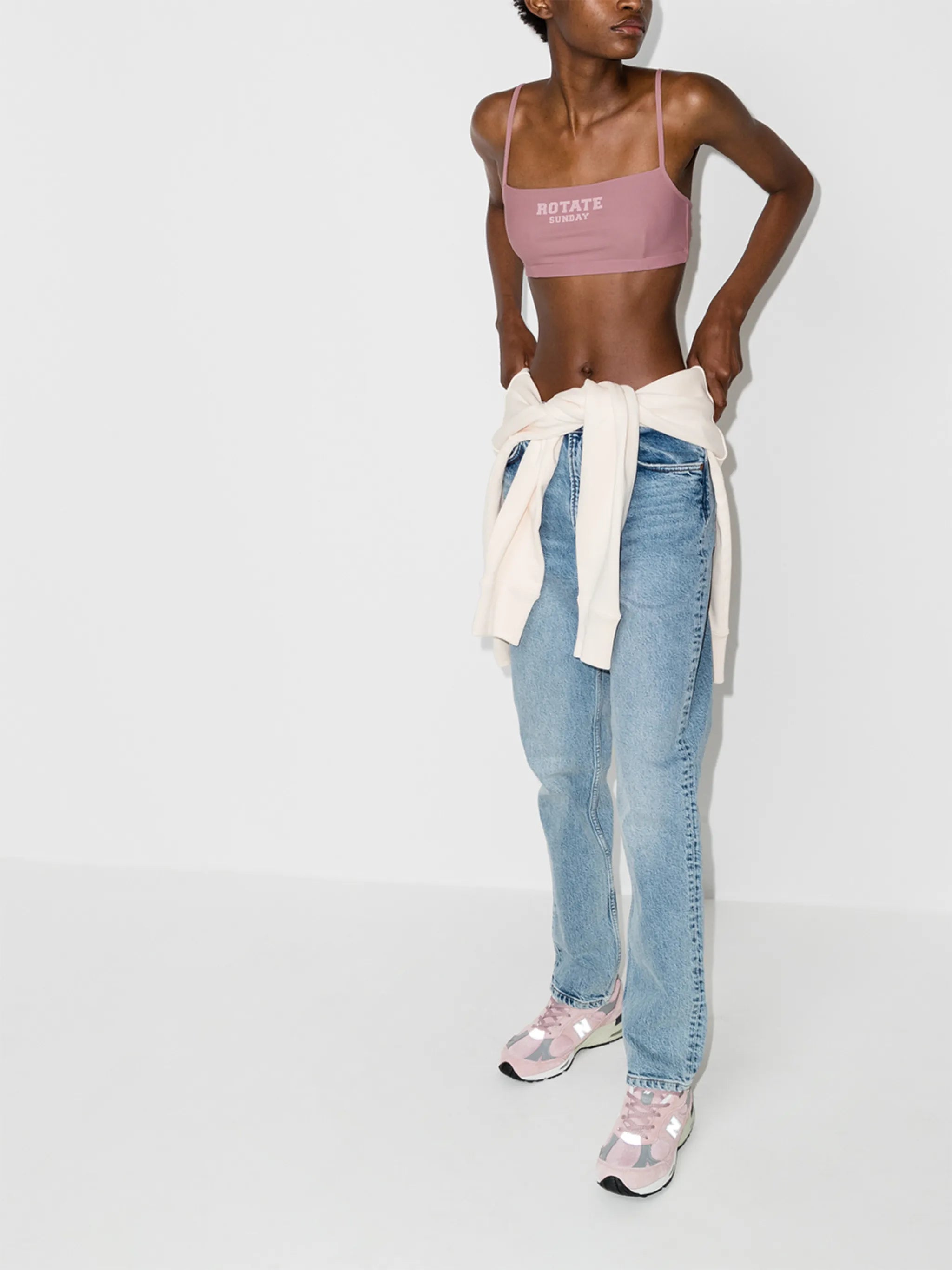 Sunday Passio logo-print crop top