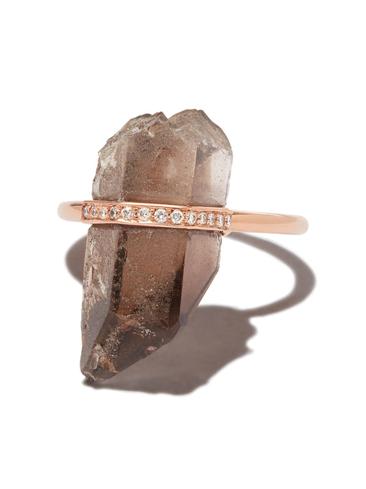 14kt rose gold Smoky quartz ring