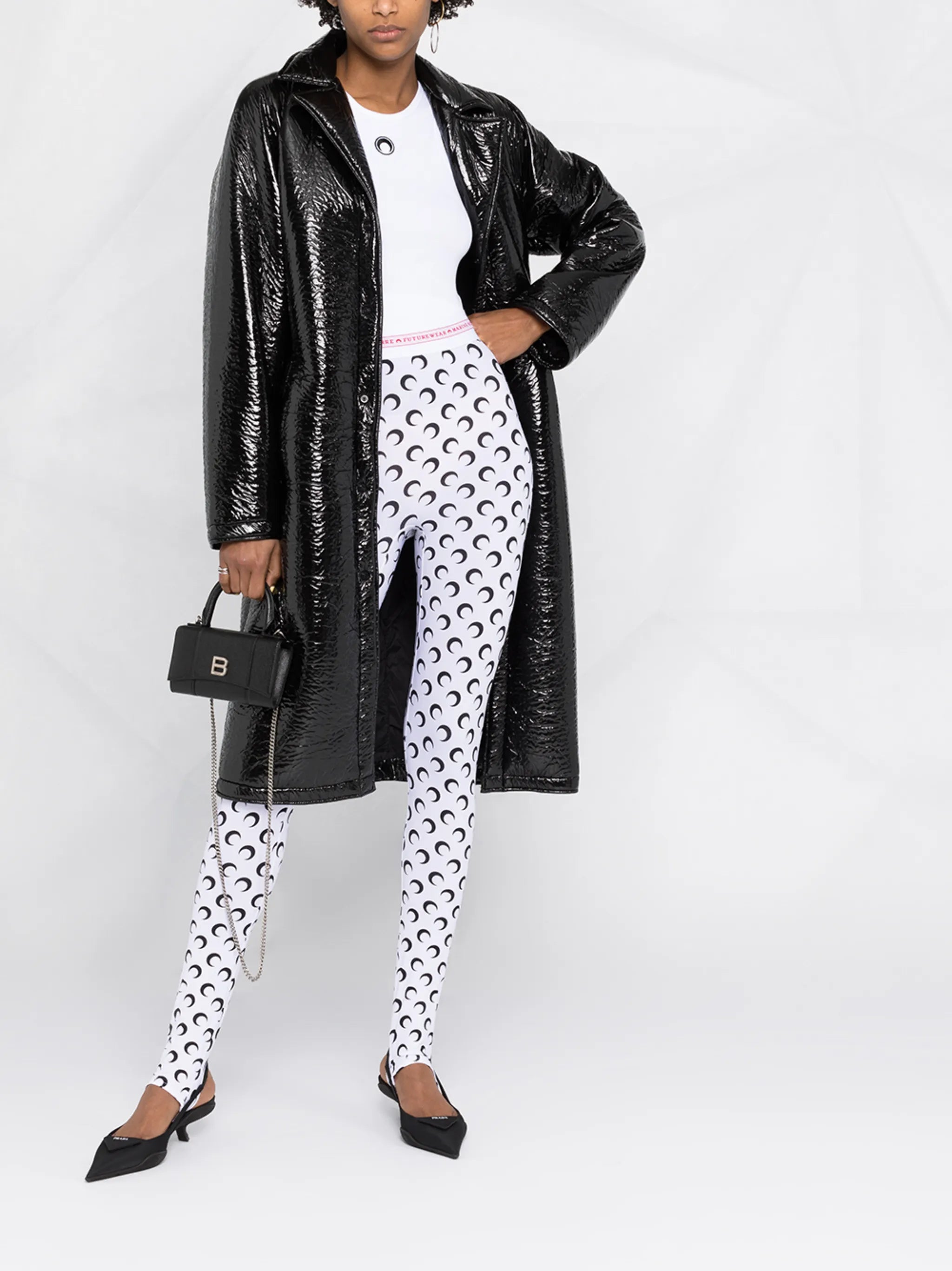 crescent moon print leggings