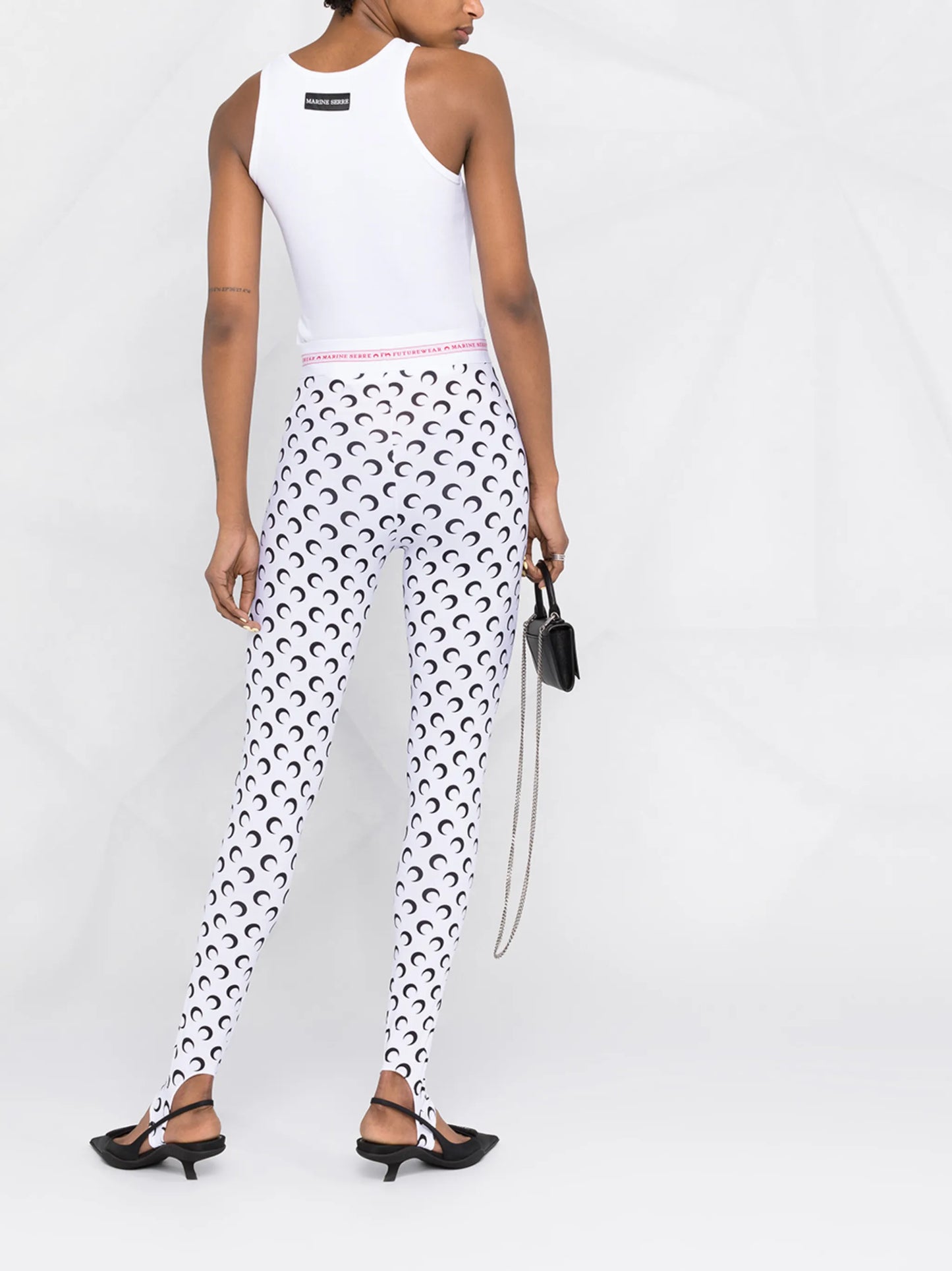 crescent moon print leggings