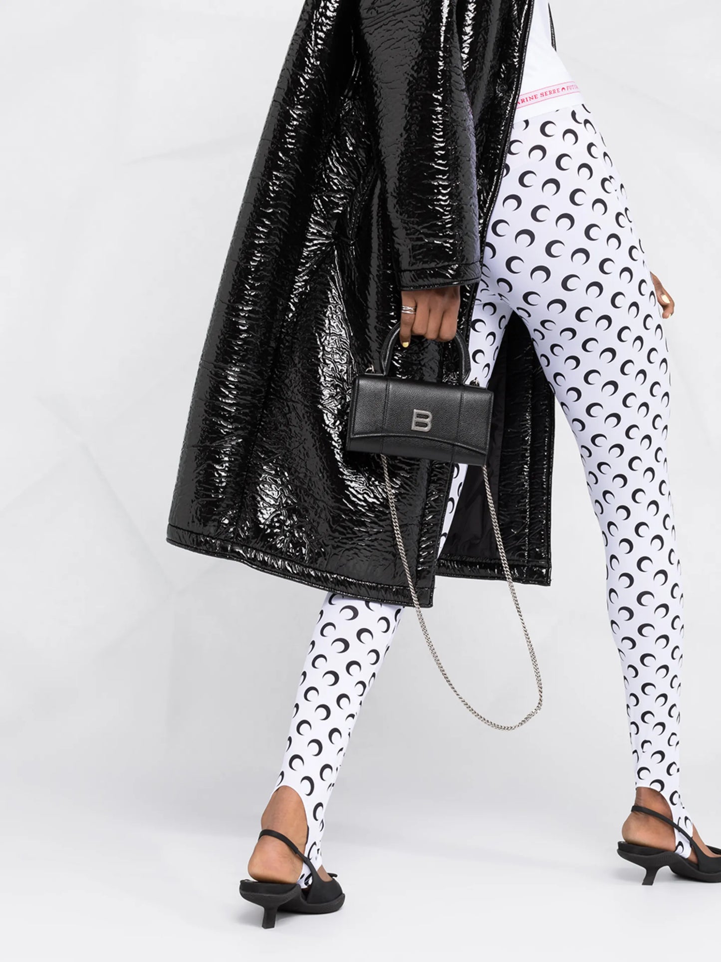 crescent moon print leggings