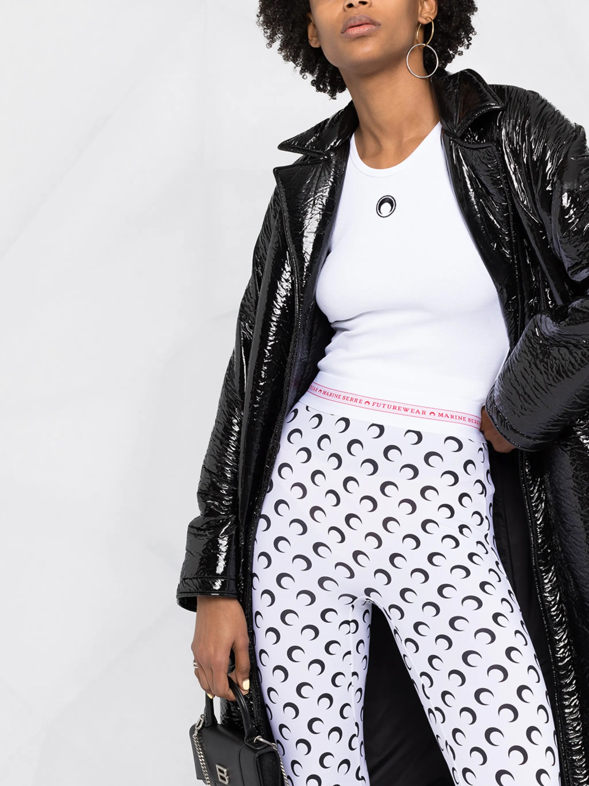 crescent moon print leggings