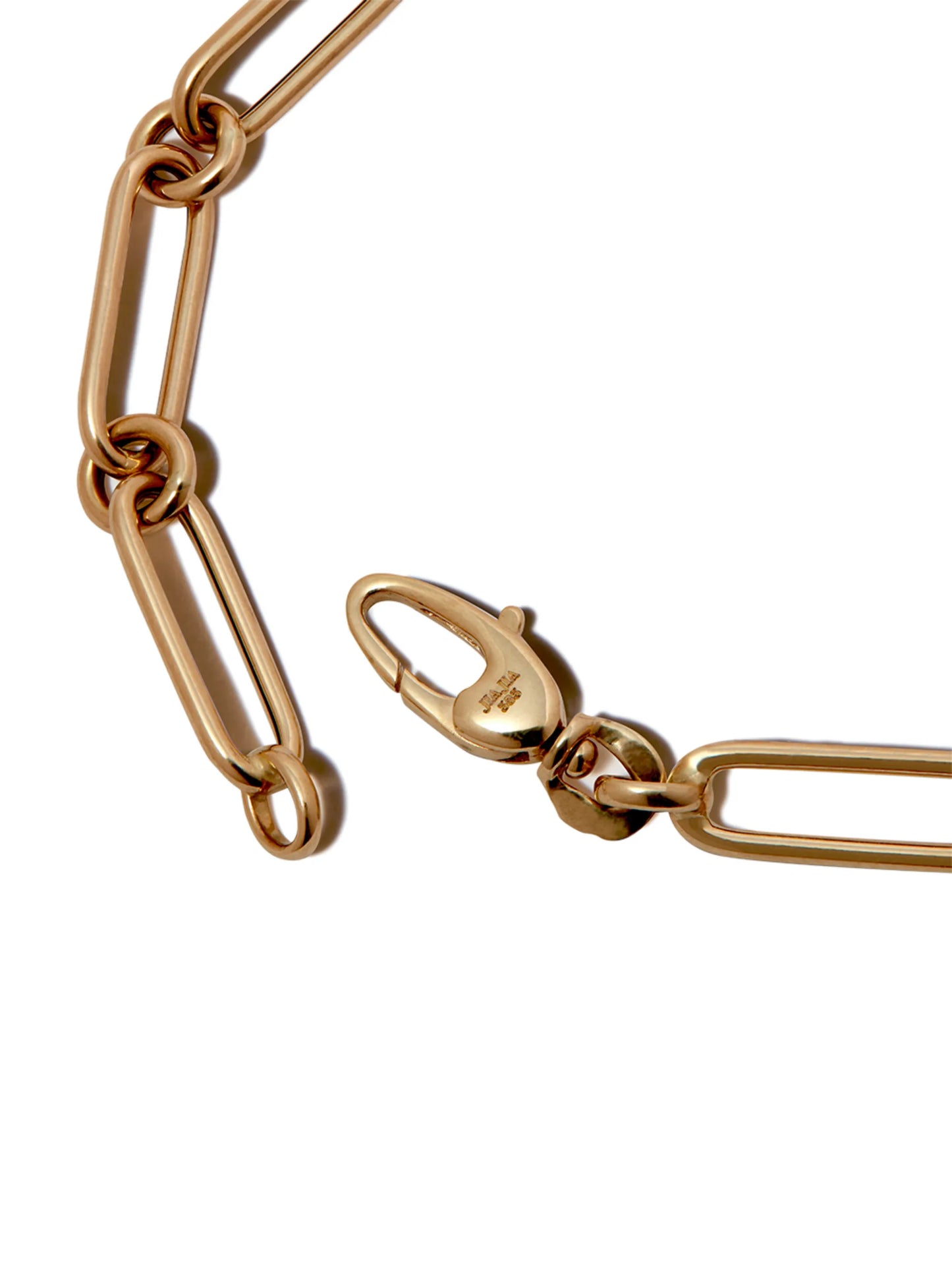 14kt yellow gold crystal quartz large link chain bracelet