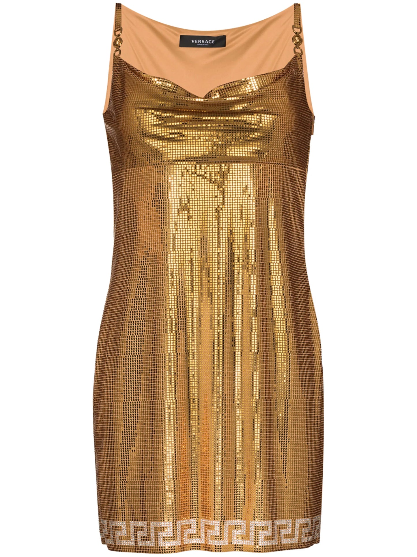 Metal Mesh sleeveless minidress