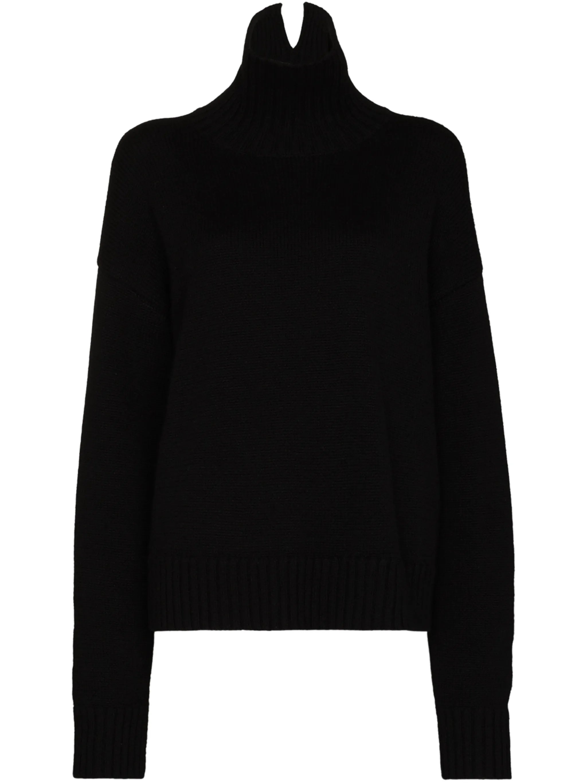 slit high neck jumper