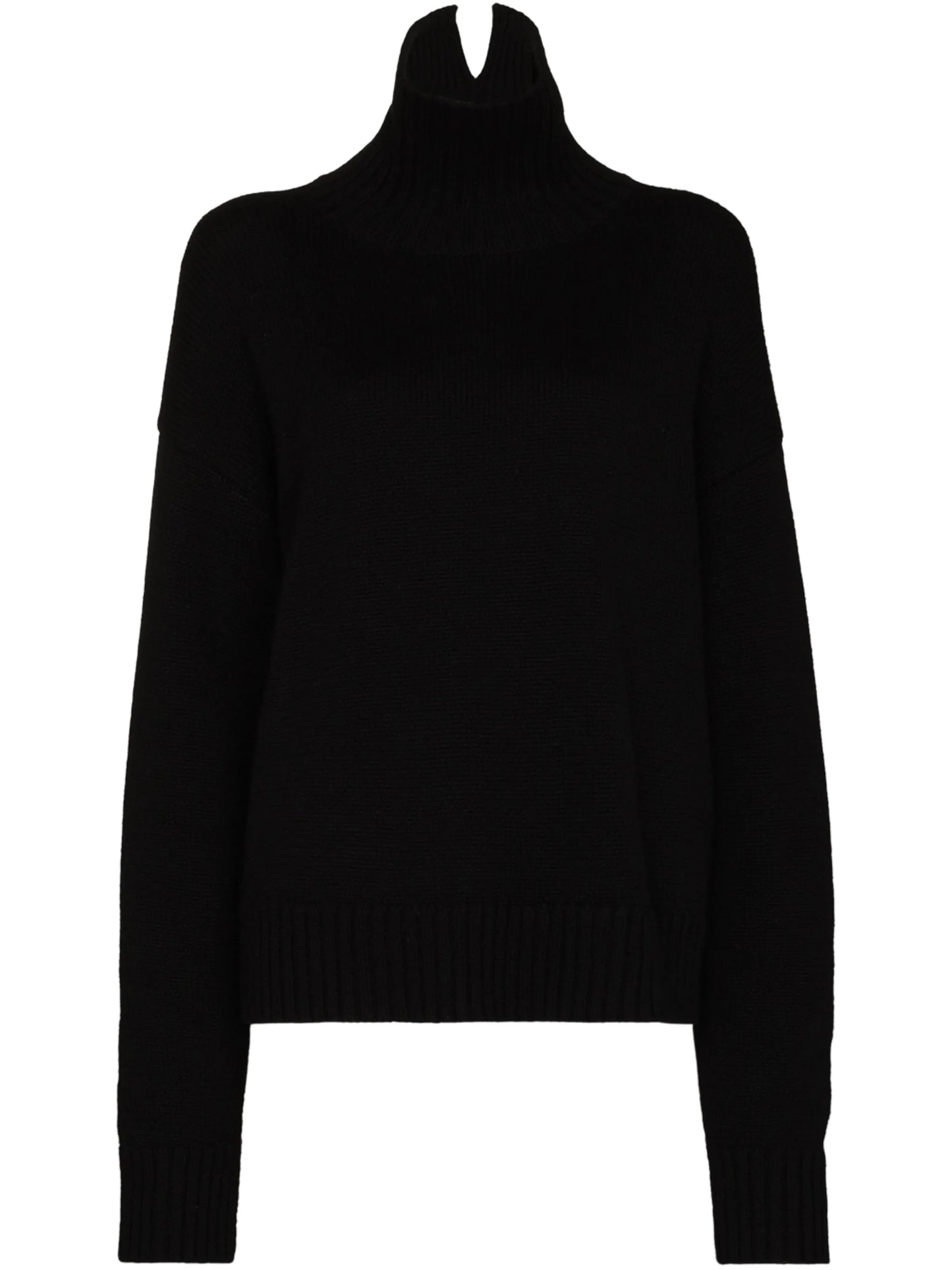 slit high neck jumper