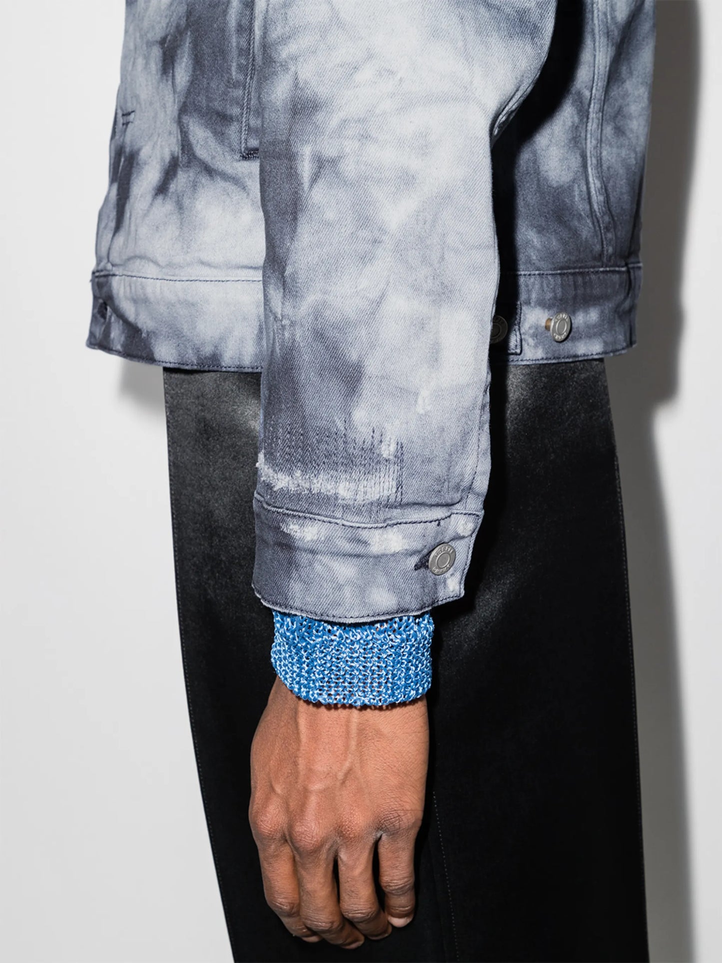Granite tie-dye denim jacket
