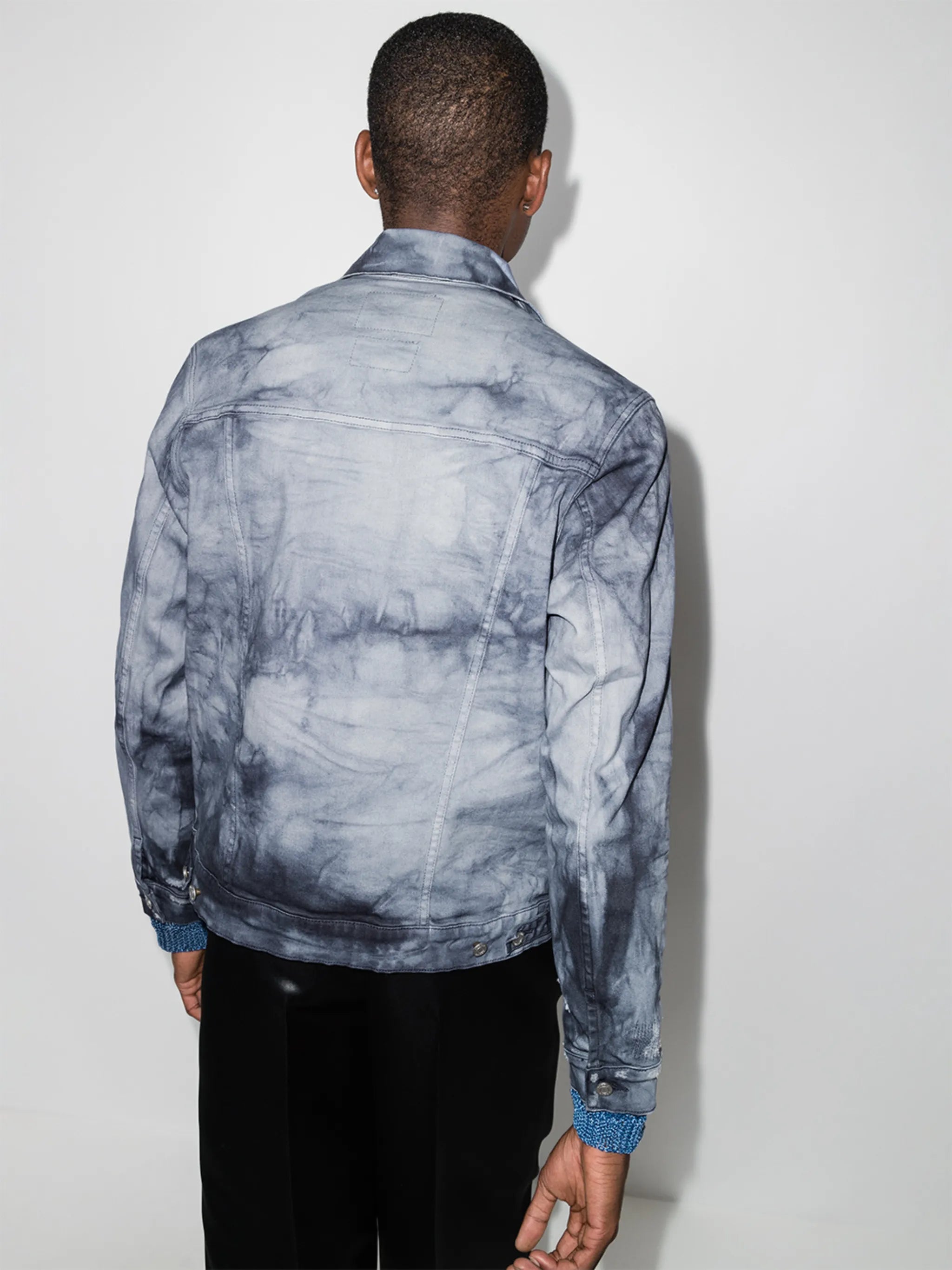 Granite tie-dye denim jacket