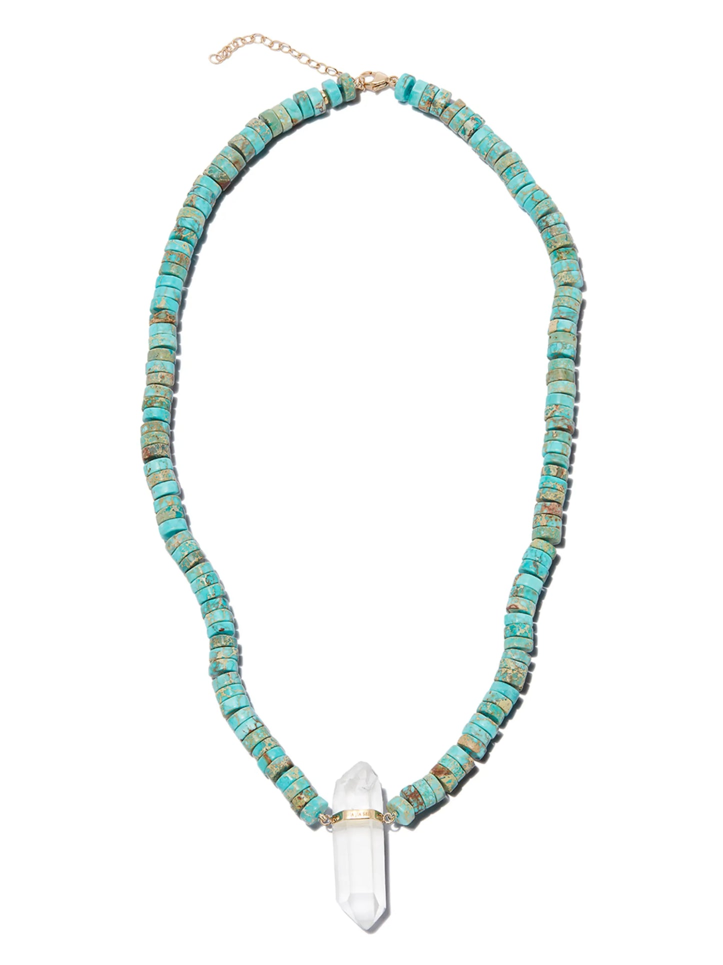 14kt yellow gold and jasper necklace