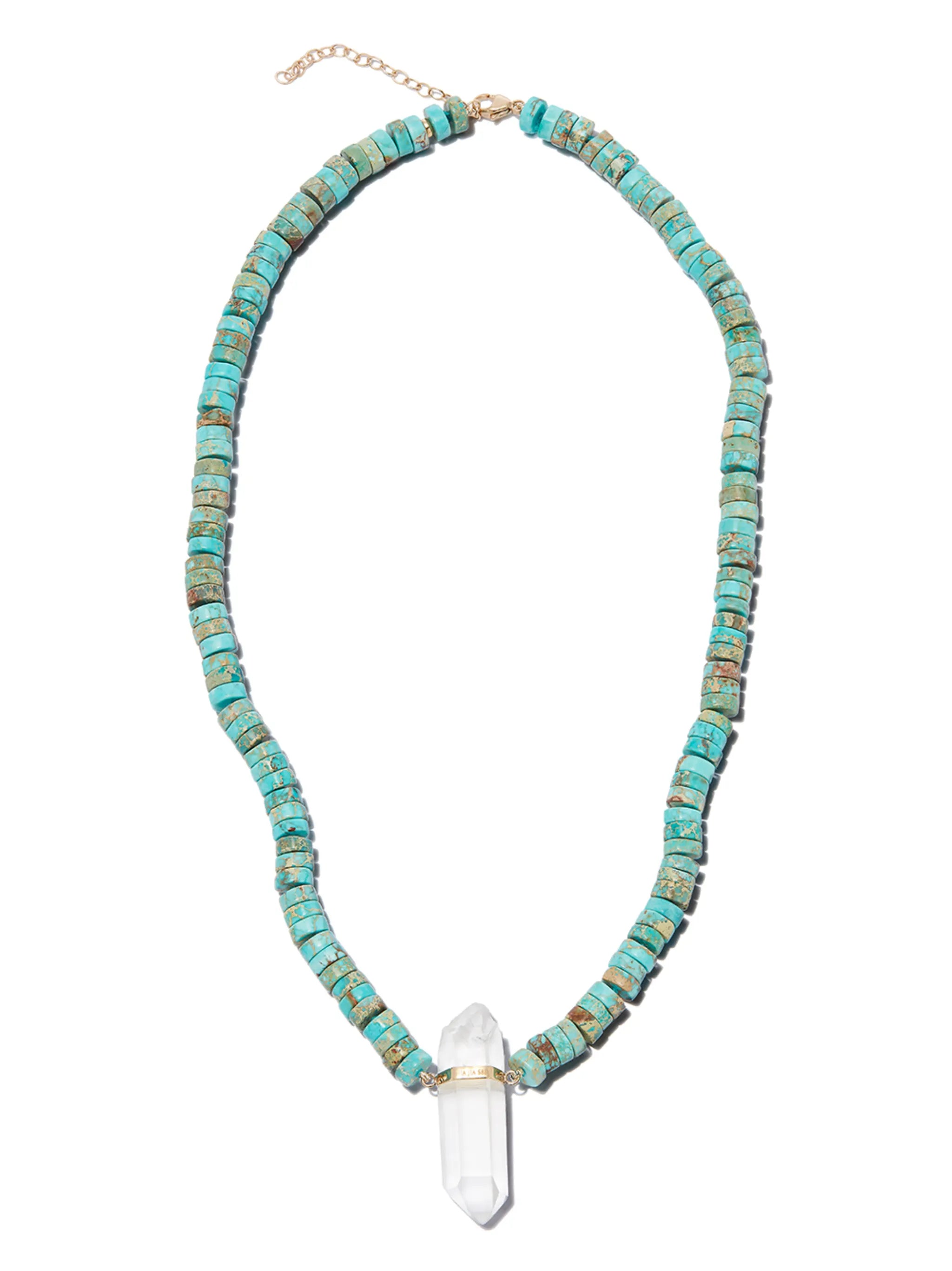 14kt yellow gold and jasper necklace