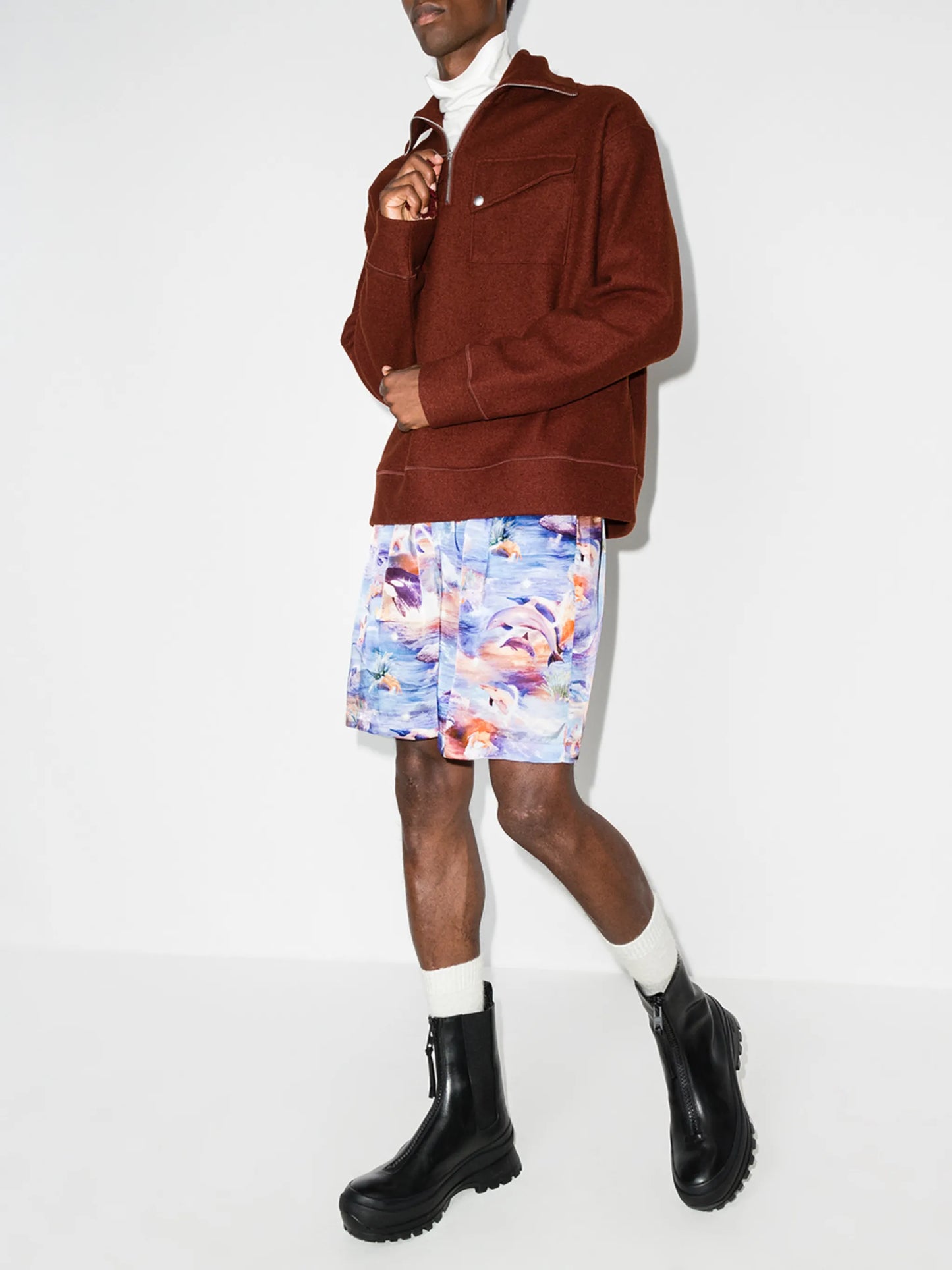 lounge sealife print shorts