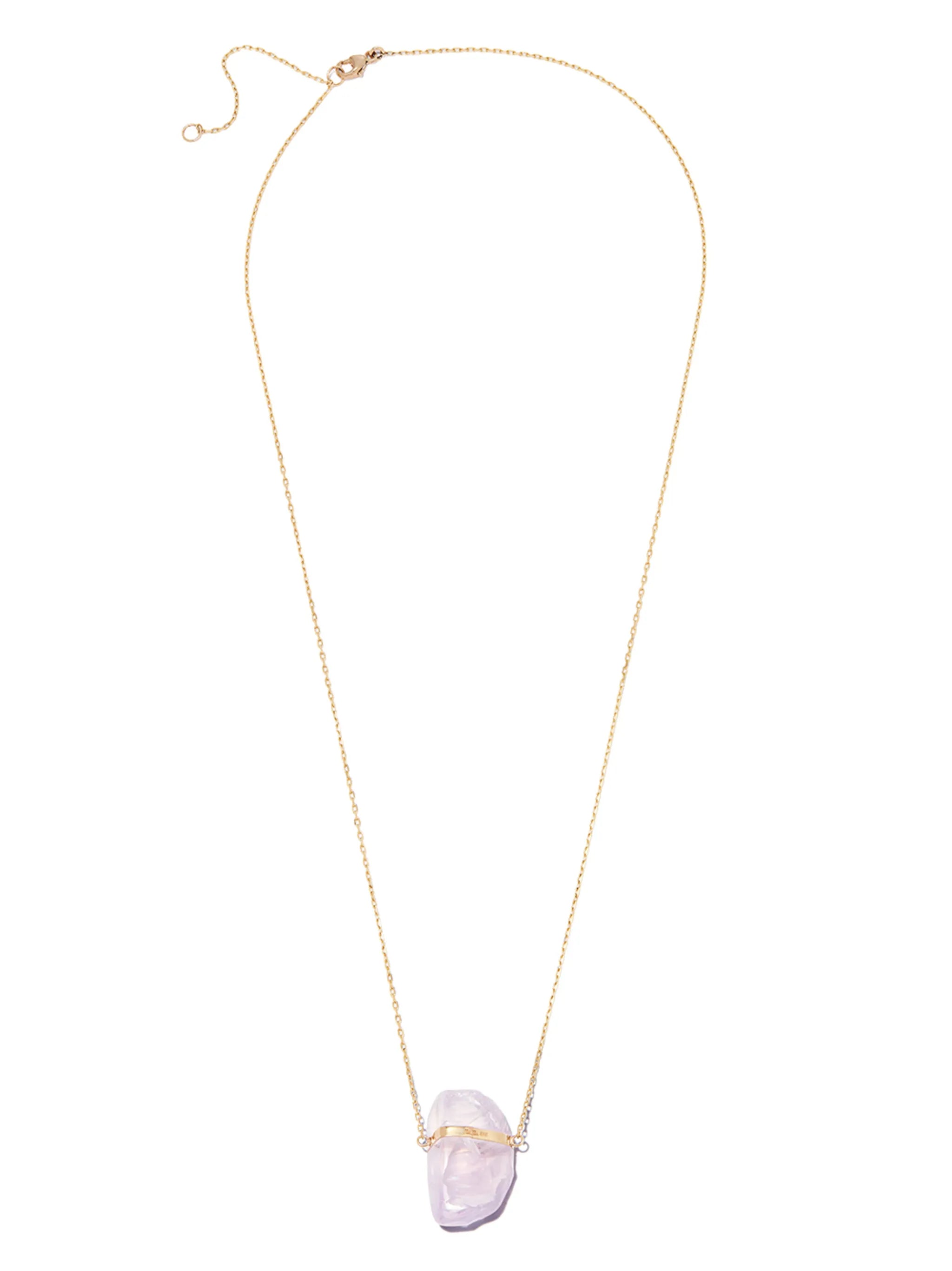 14kt yellow gold lavender moonstone necklace