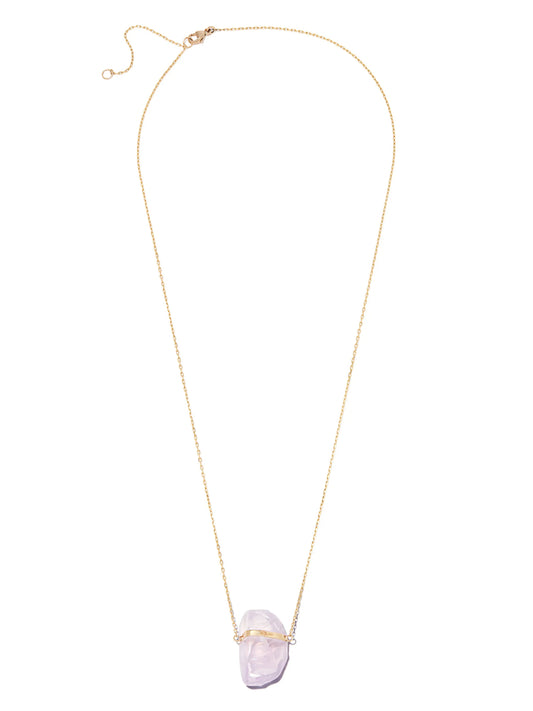 14kt yellow gold lavender moonstone necklace