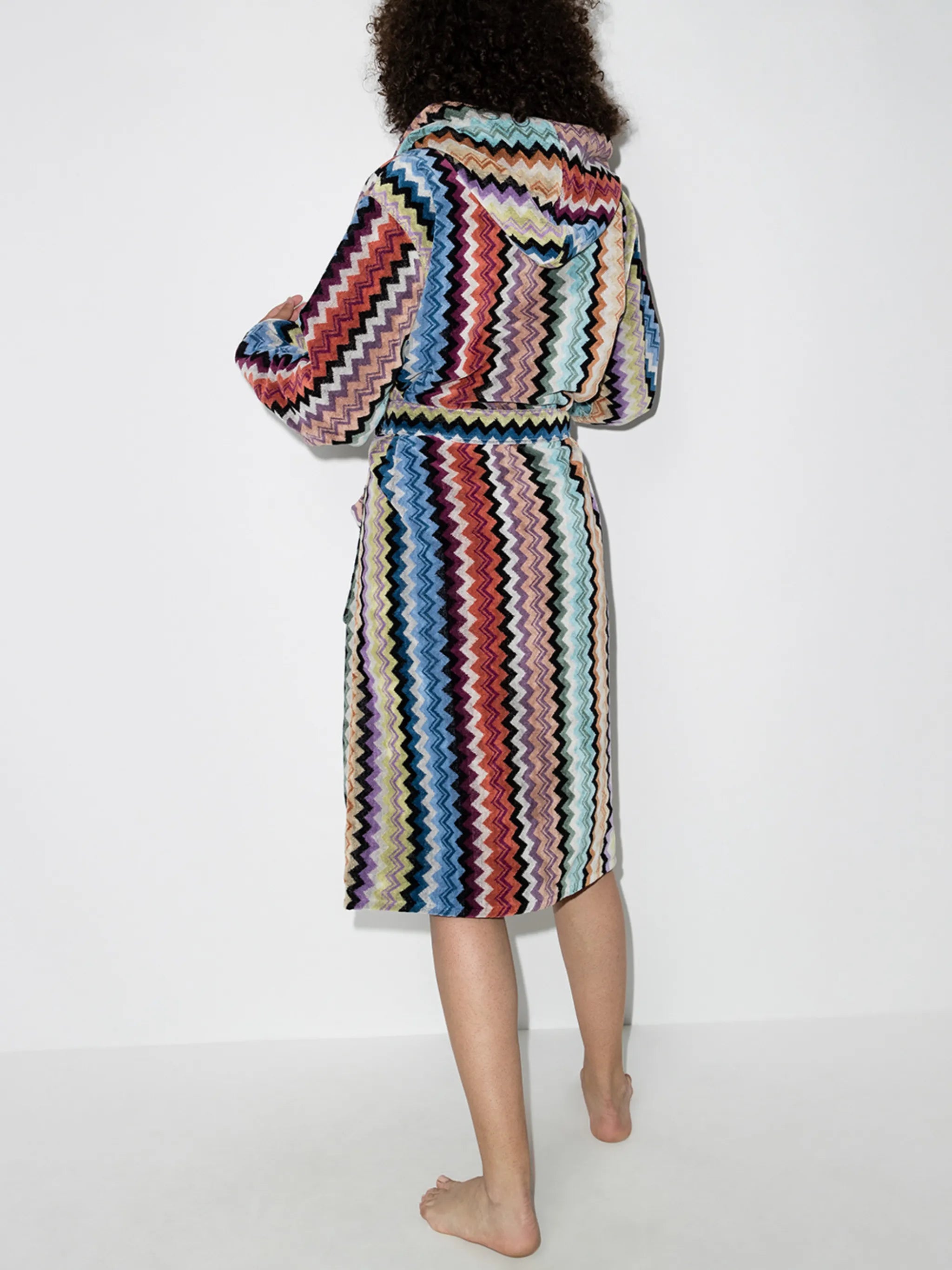 Adam hooded belted robe