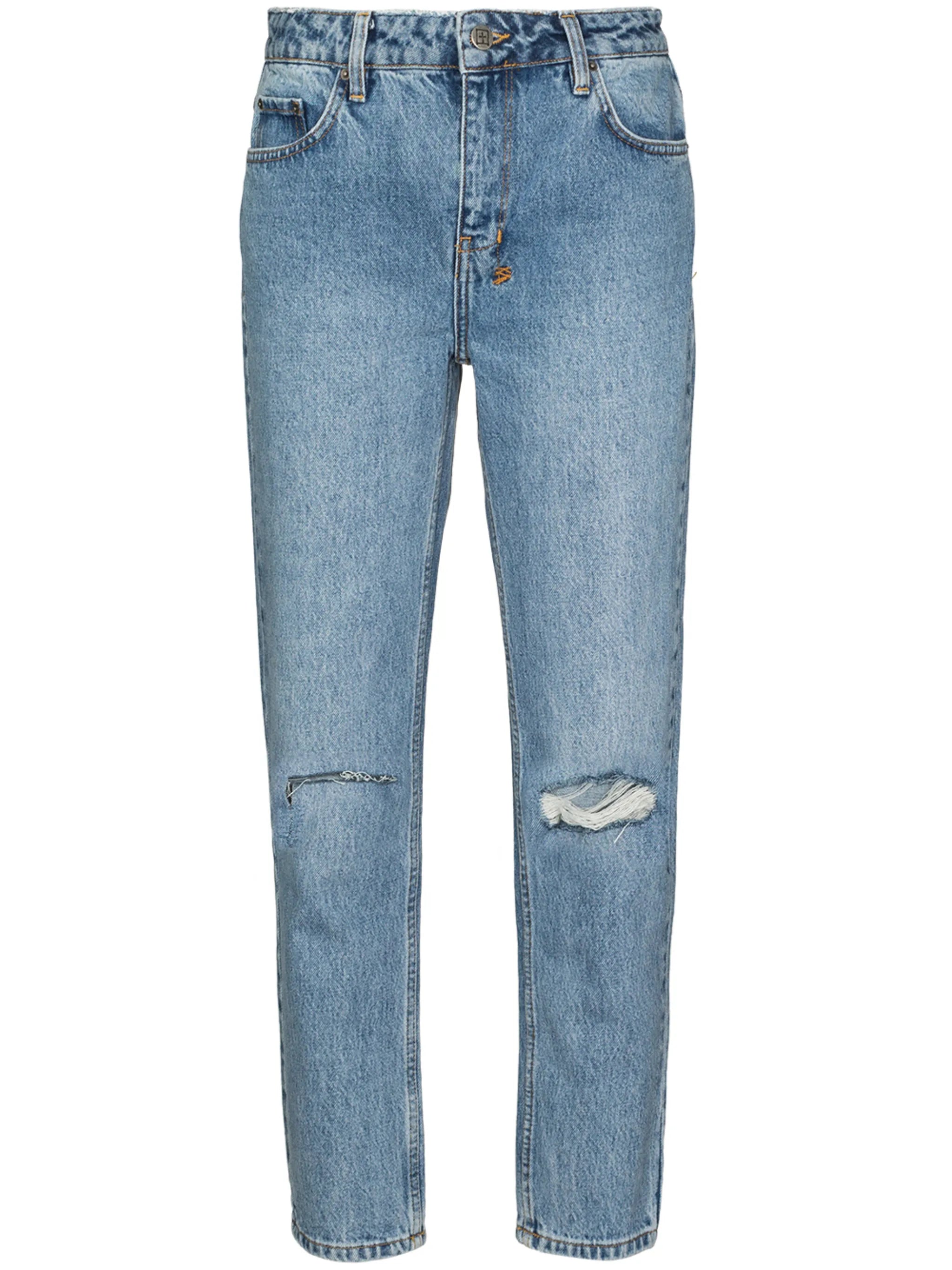 Nine O cropped straight-leg jeans