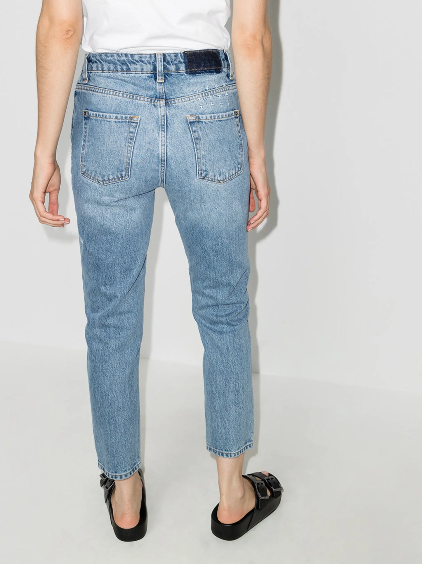 Nine O cropped straight-leg jeans