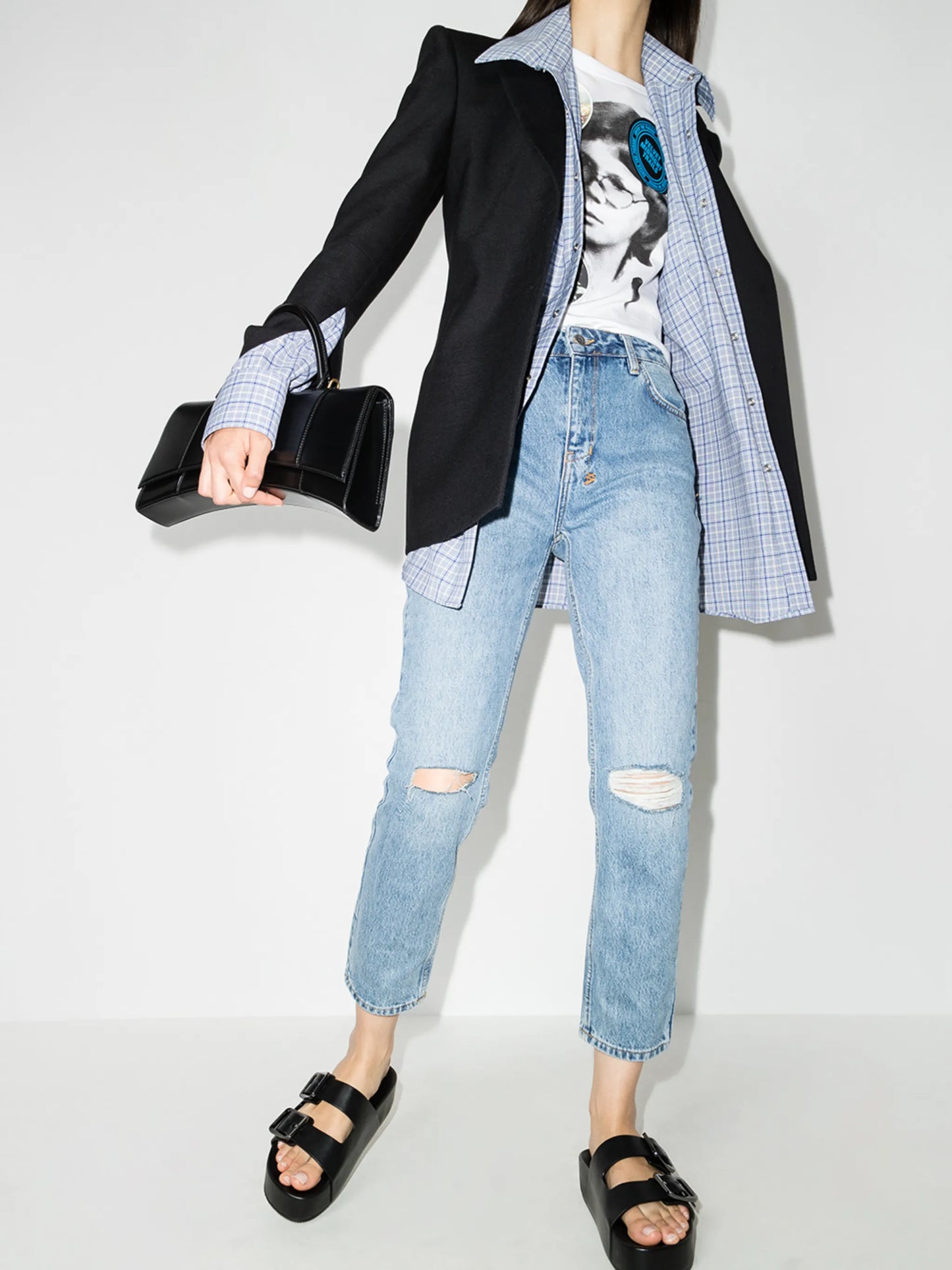 Nine O cropped straight-leg jeans