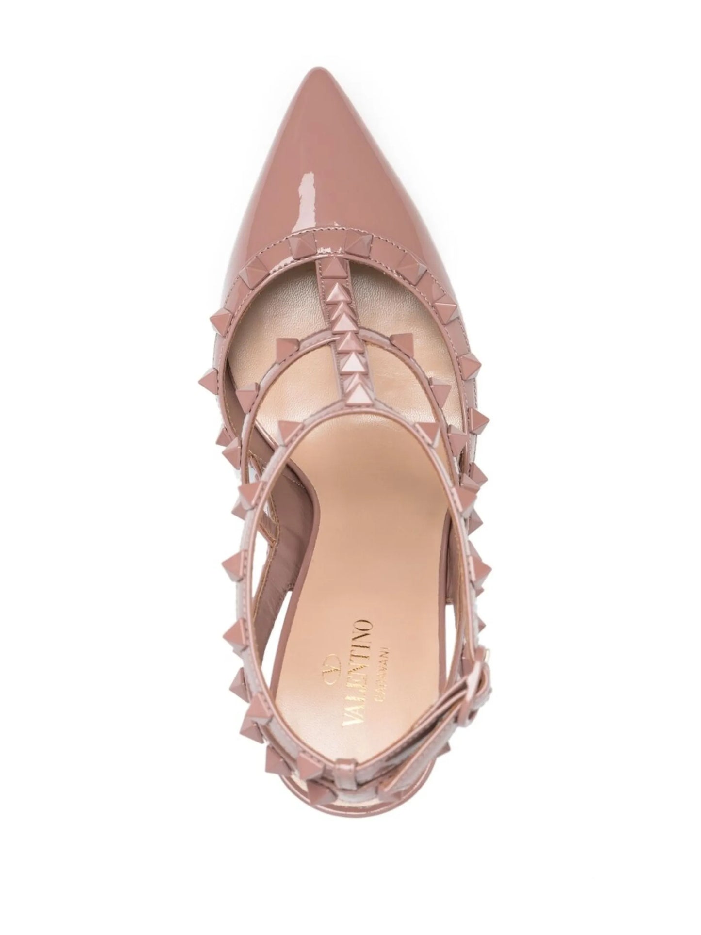 Rockstud 100mm ankle-strap pumps