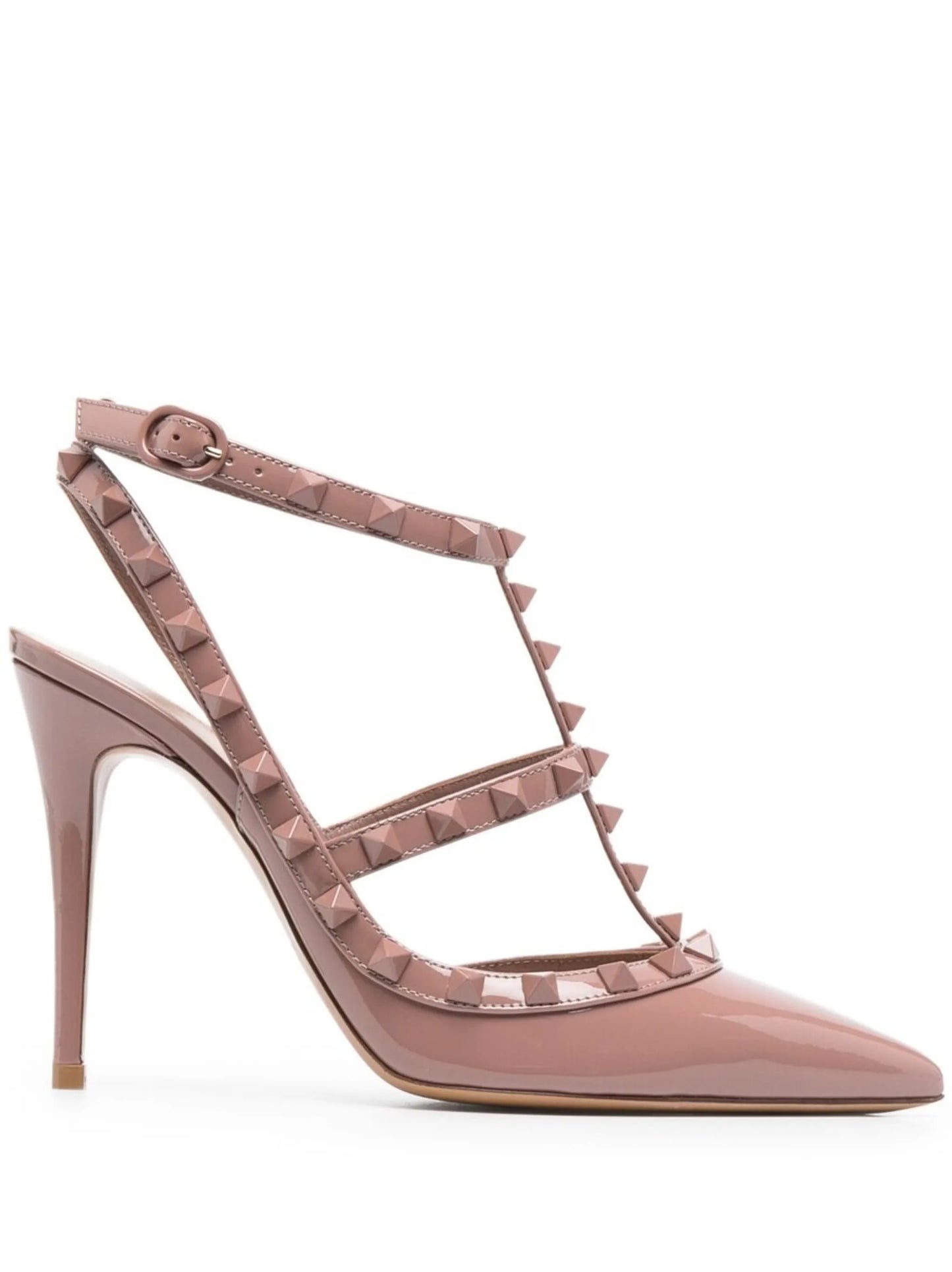 Rockstud 100mm ankle-strap pumps