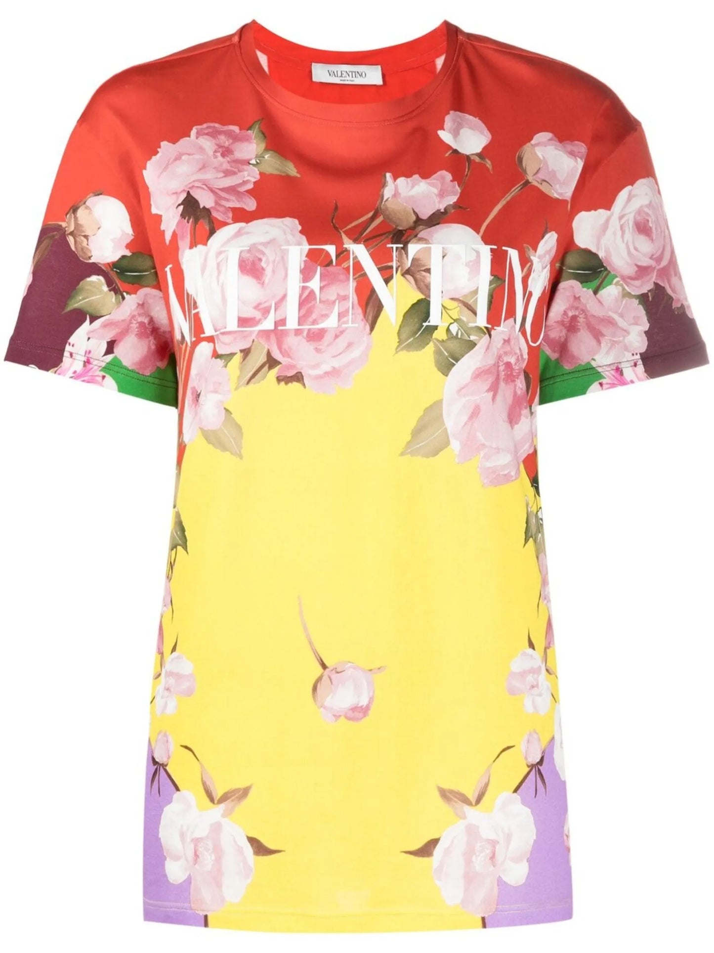 floral logo-print T-shirt