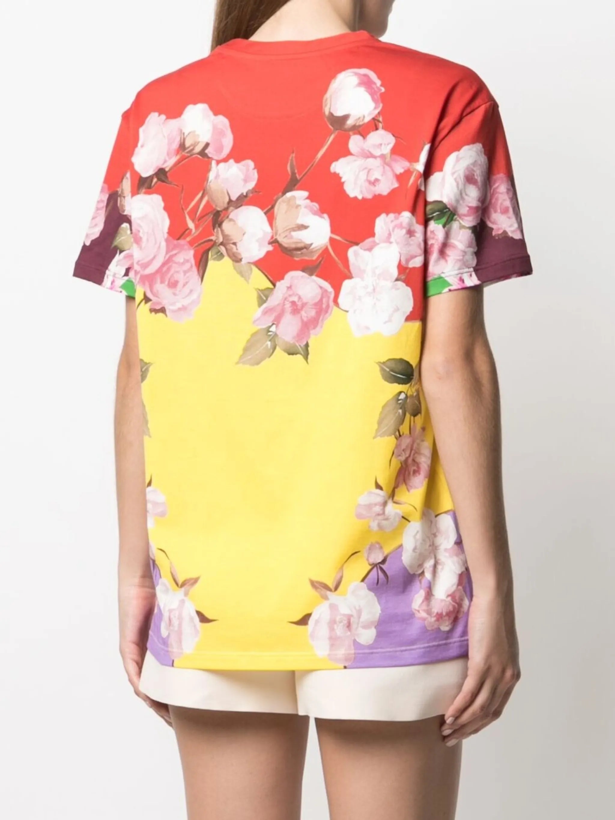 floral logo-print T-shirt