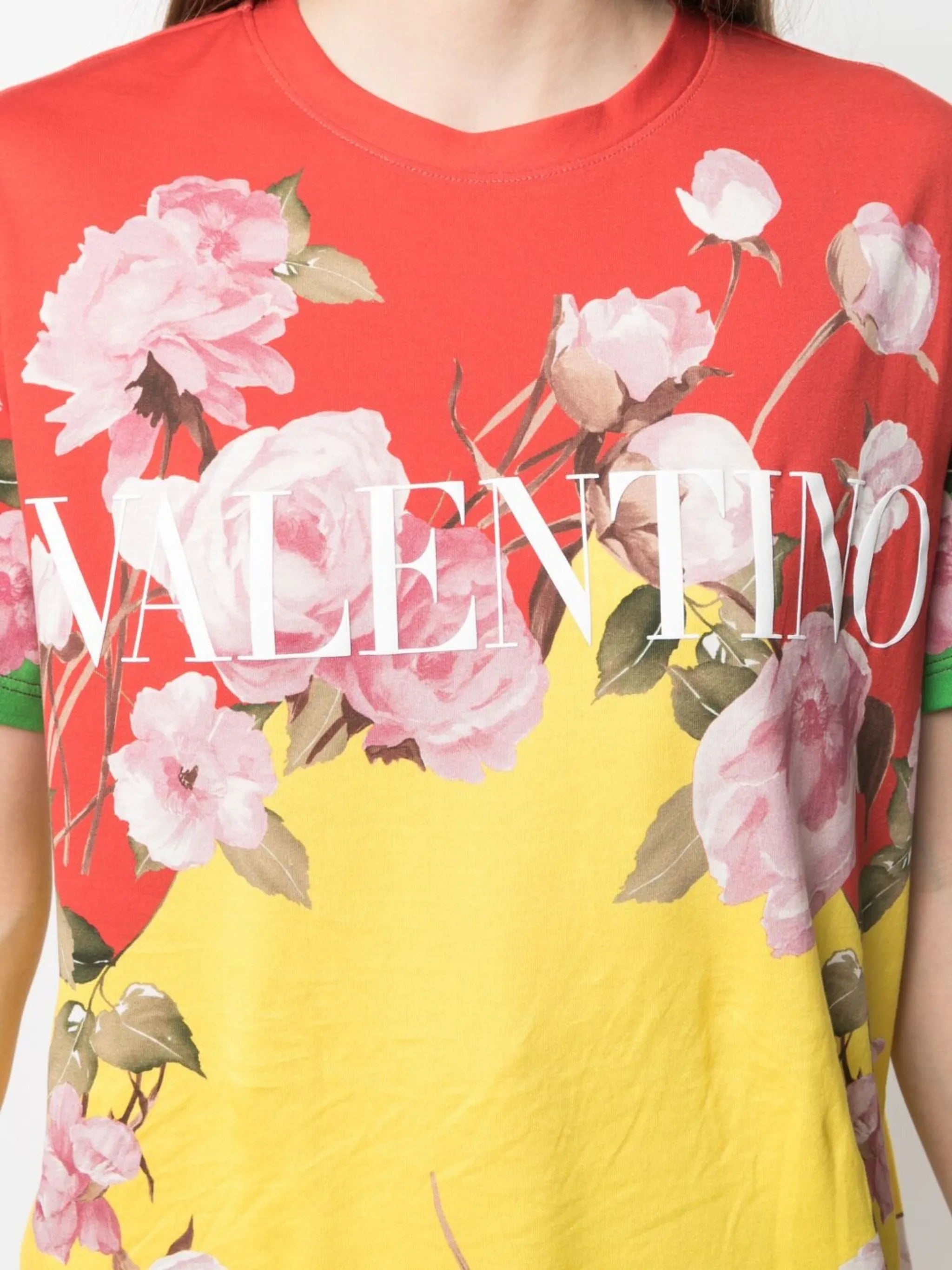 floral logo-print T-shirt