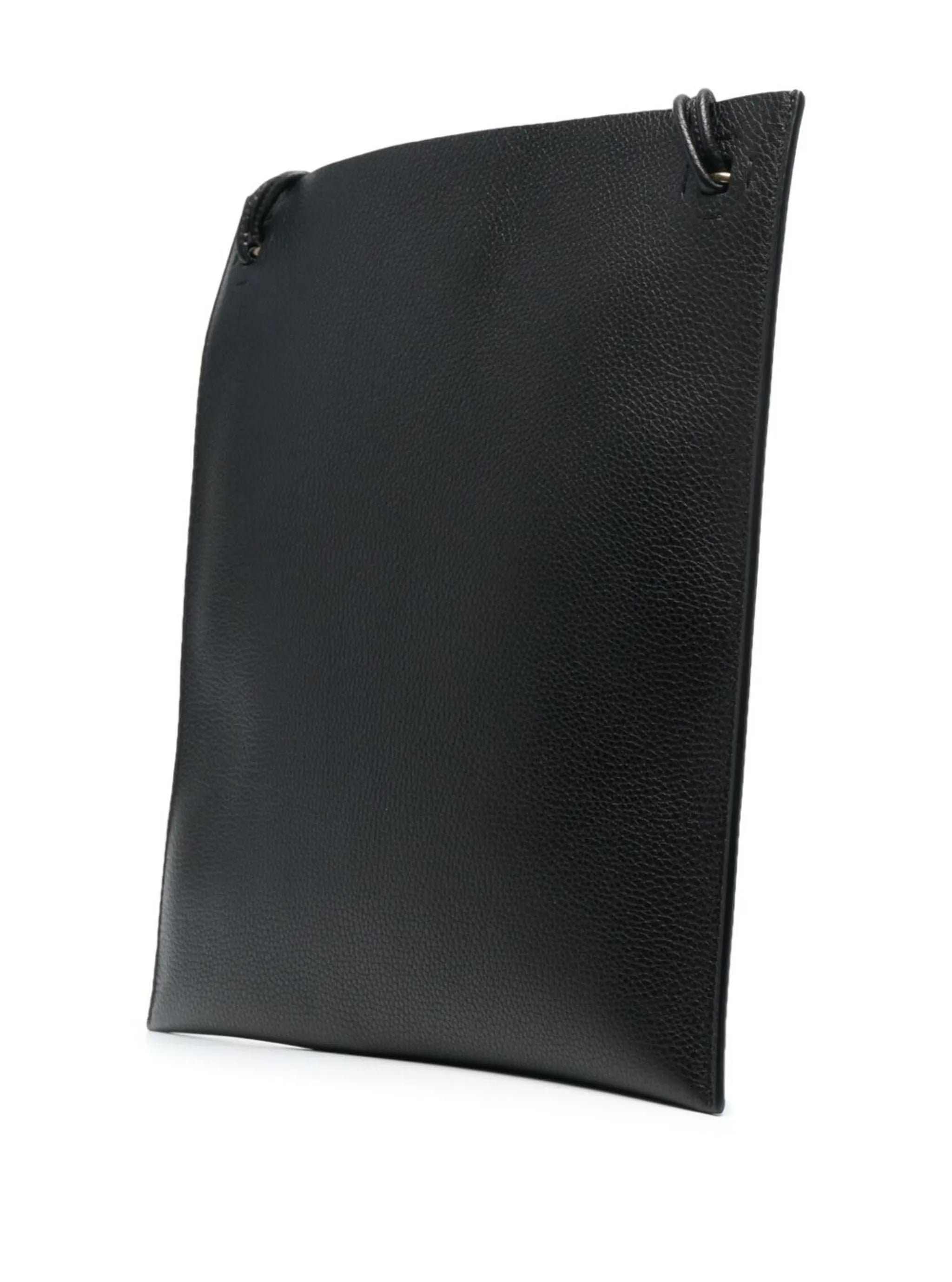 logo-embossed messenger bag