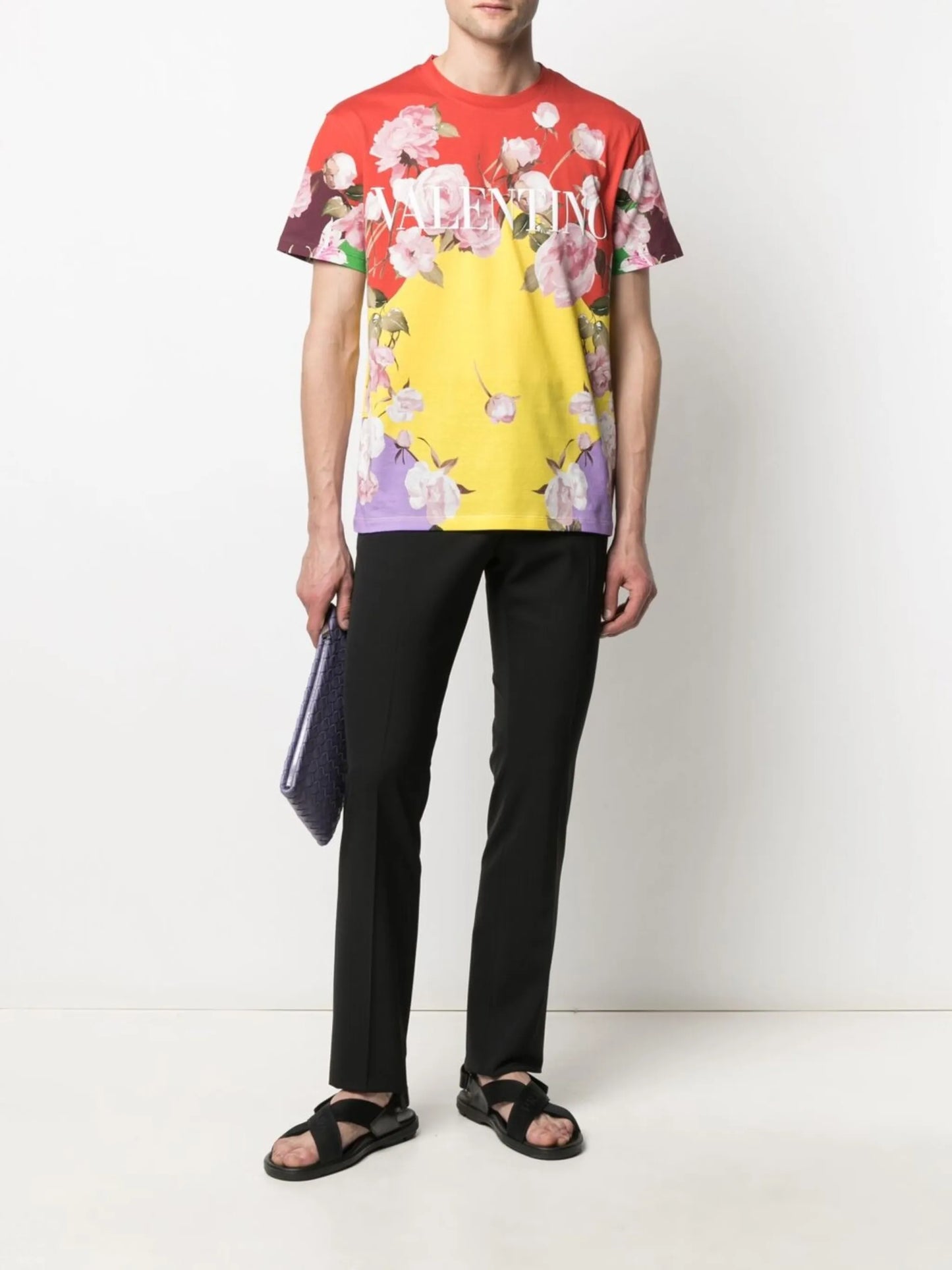 Flying Flowers printed T-shirt