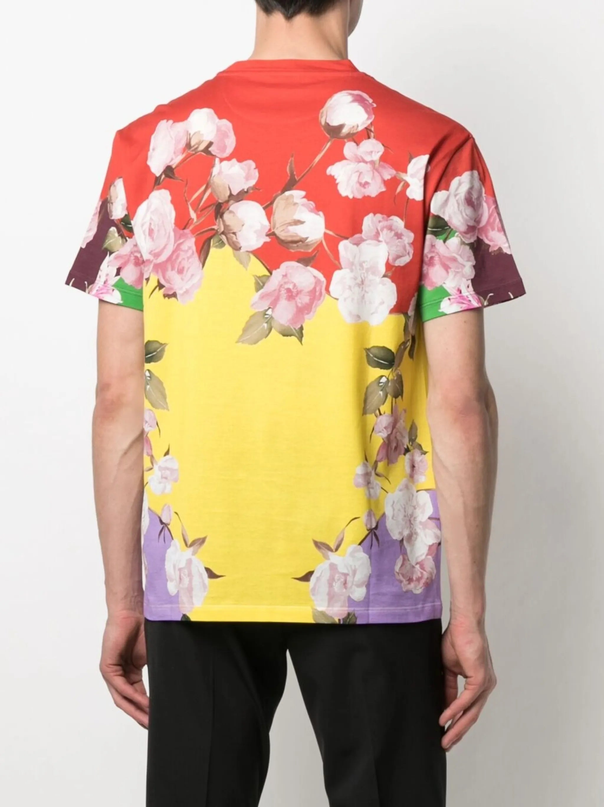 Flying Flowers printed T-shirt