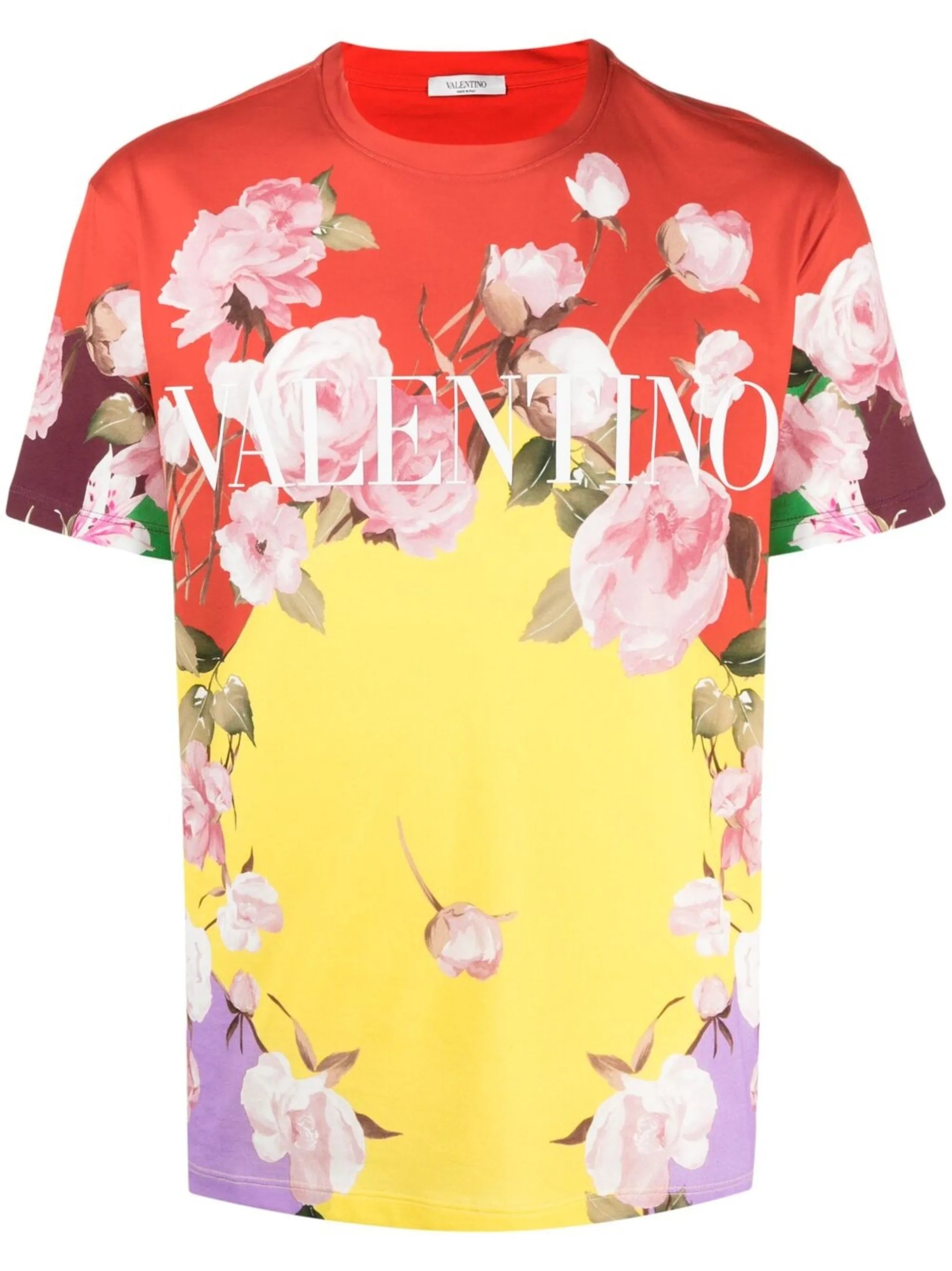 Flying Flowers printed T-shirt