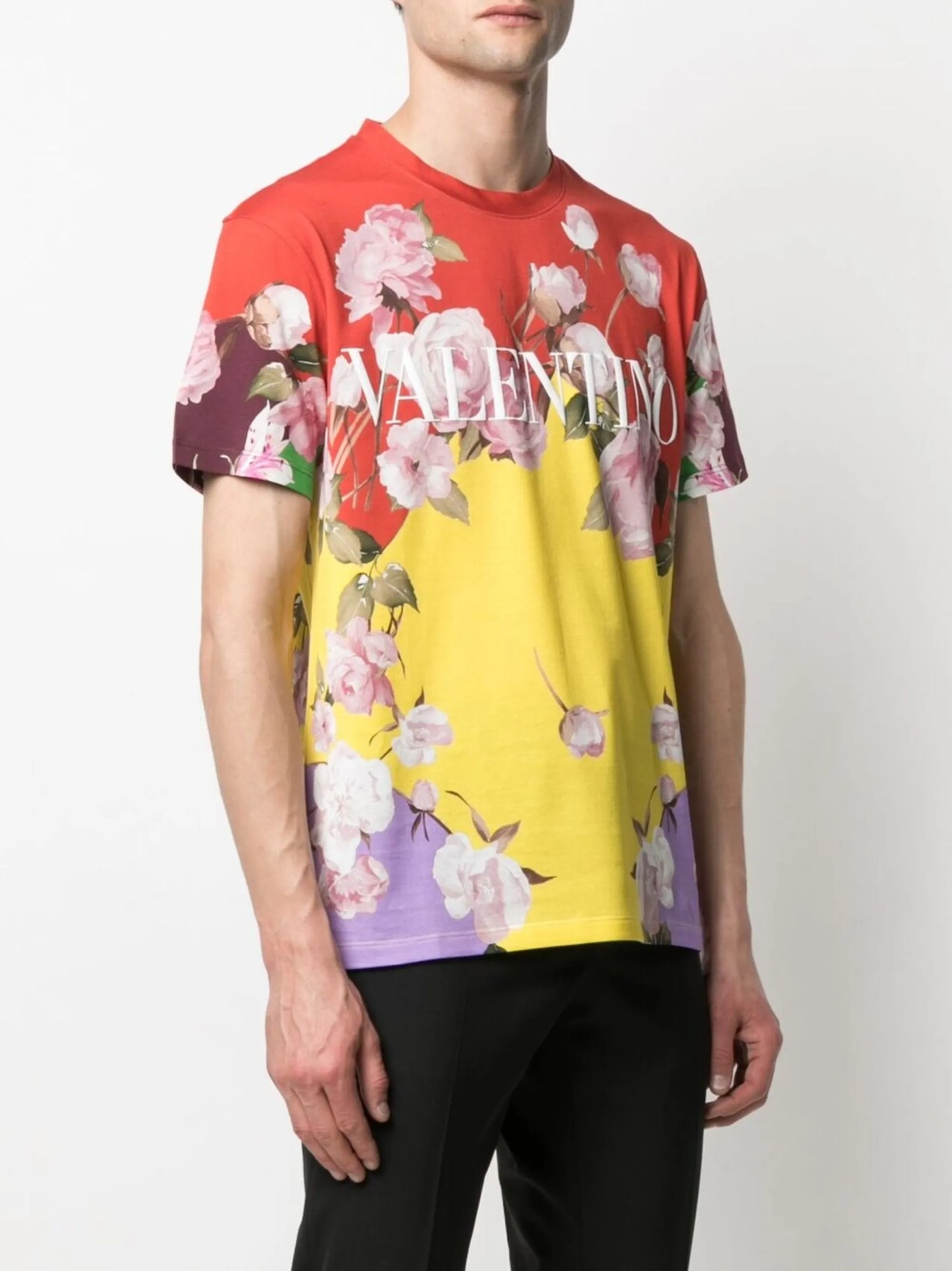 Flying Flowers printed T-shirt