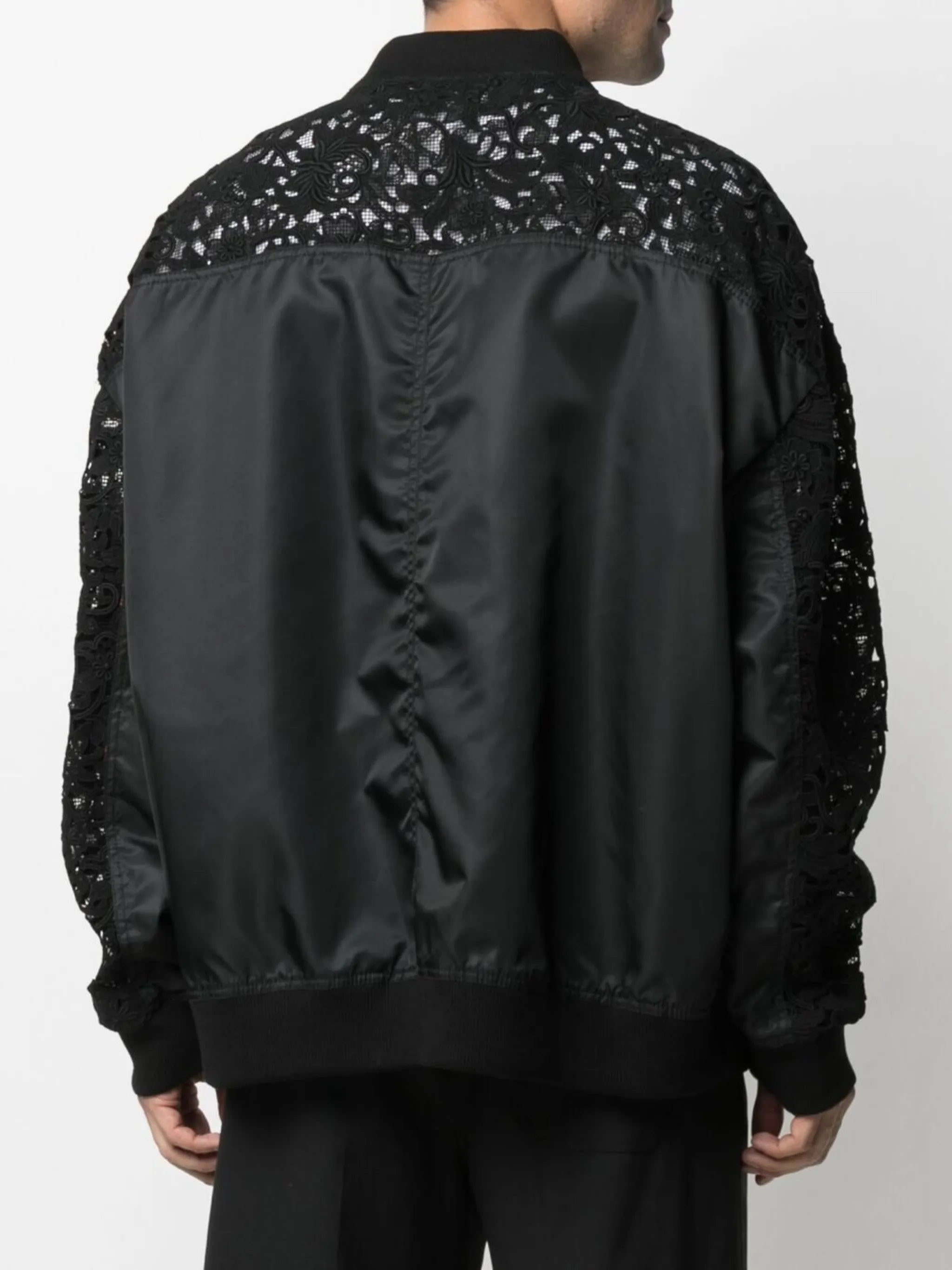 lace bomber jacket