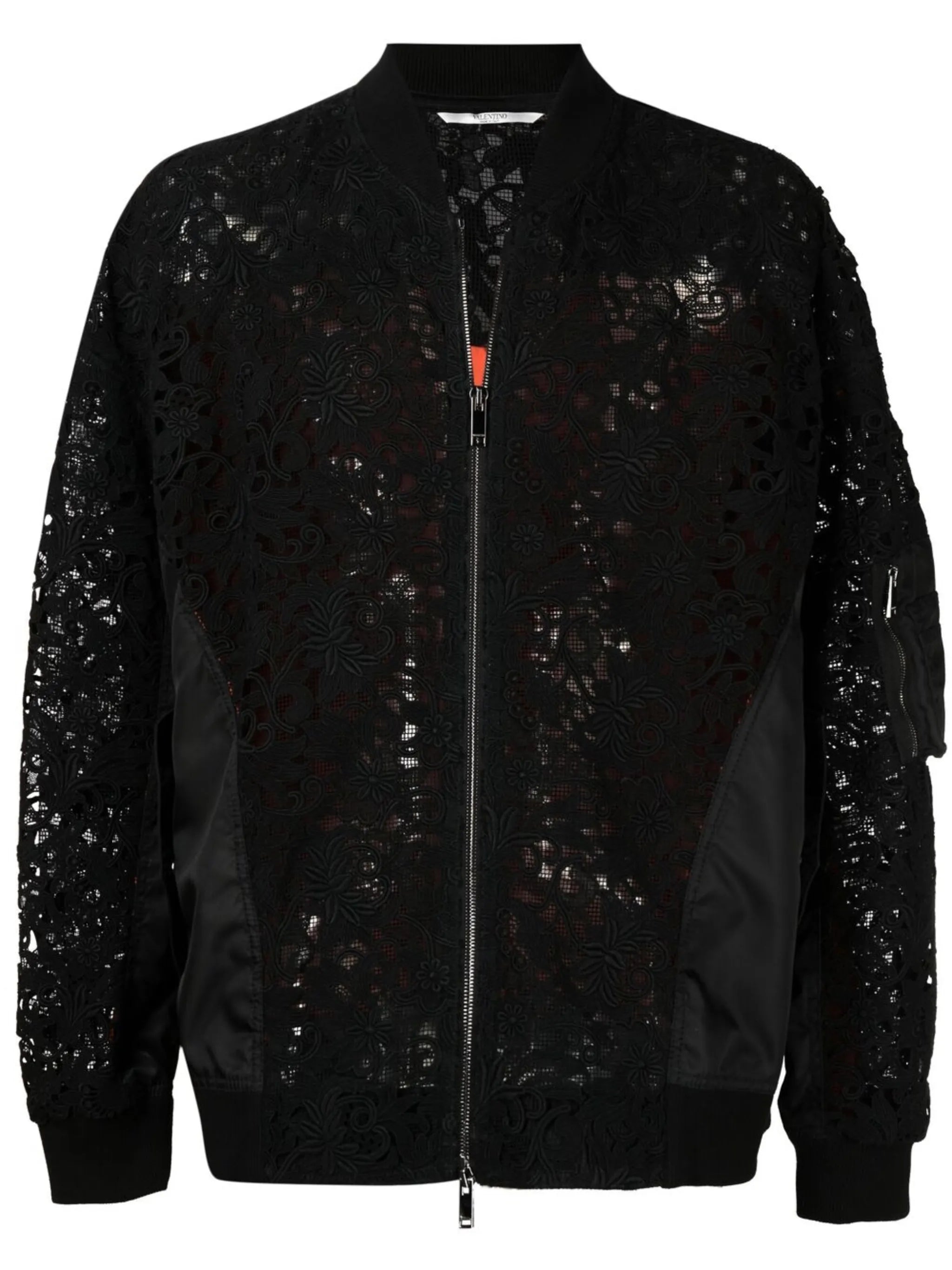 lace bomber jacket