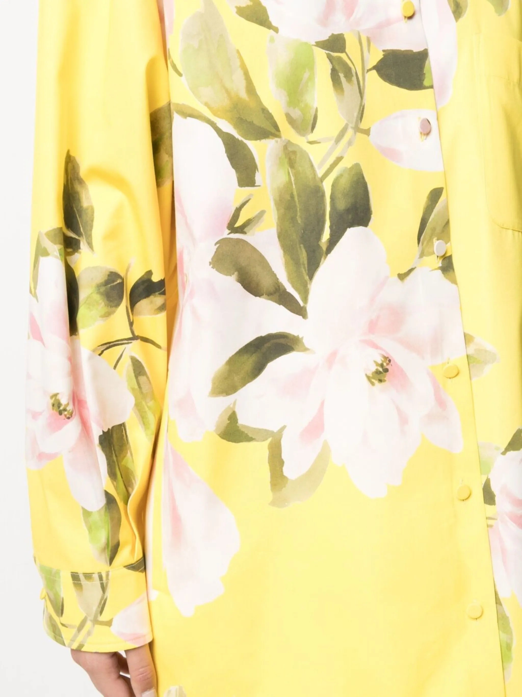 floral print shirt mini dress