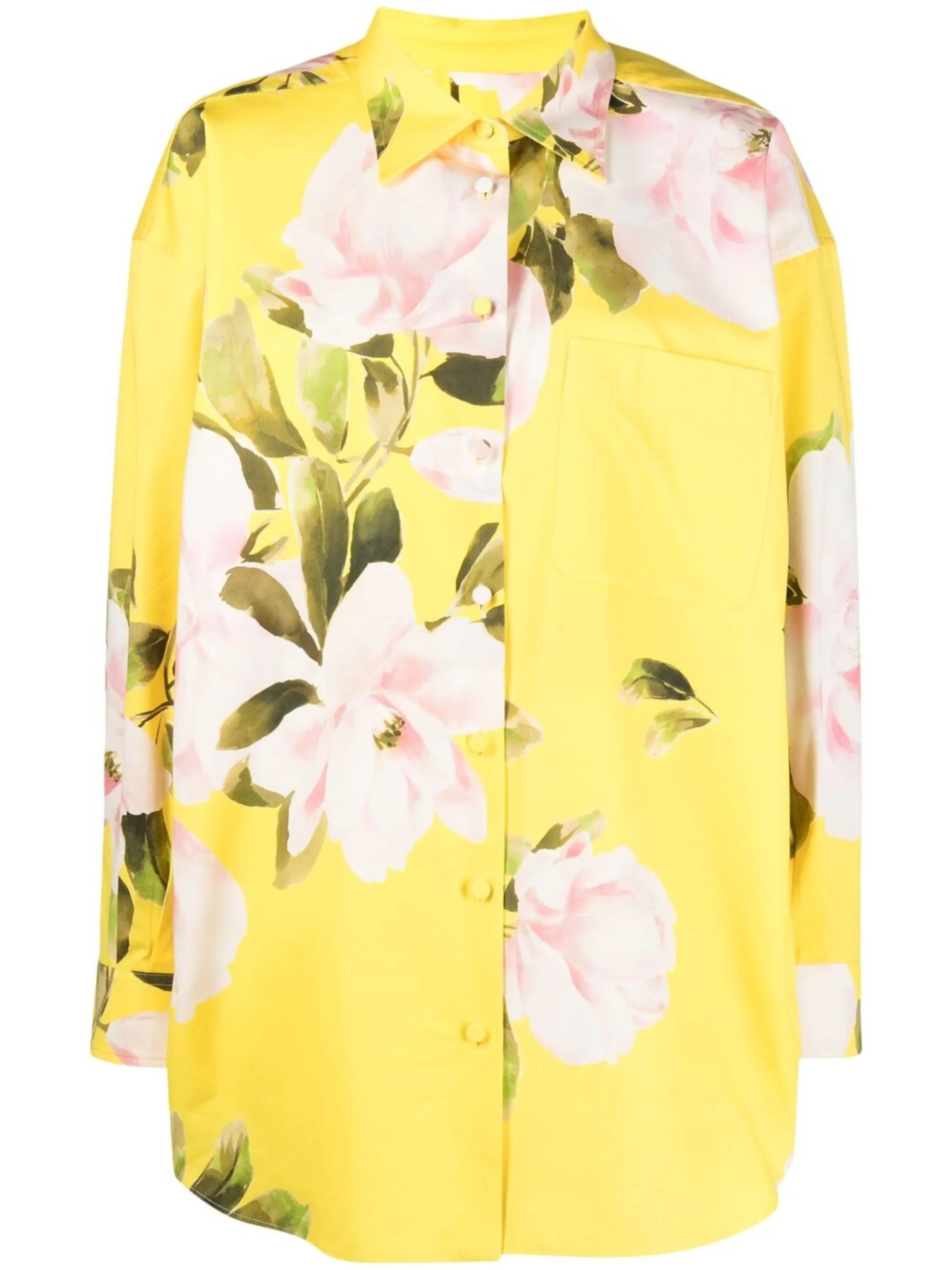 floral print shirt mini dress